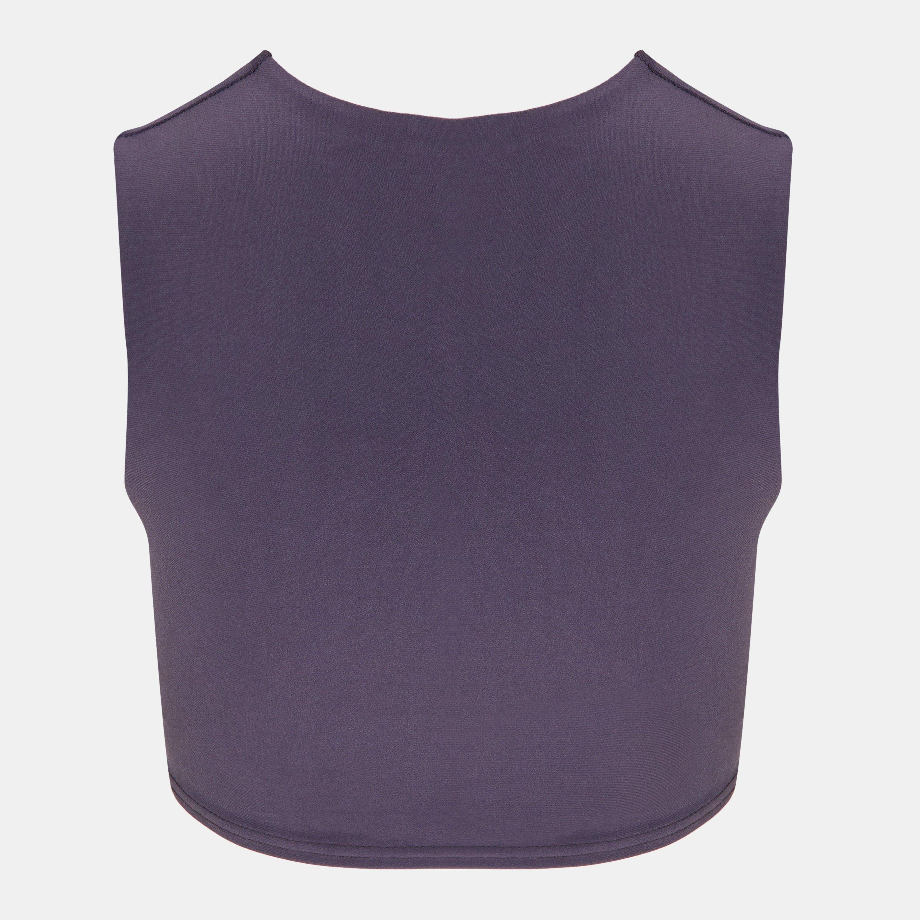 Charcoal - Missy Empire - Racer Back Crop Top Womens - 2