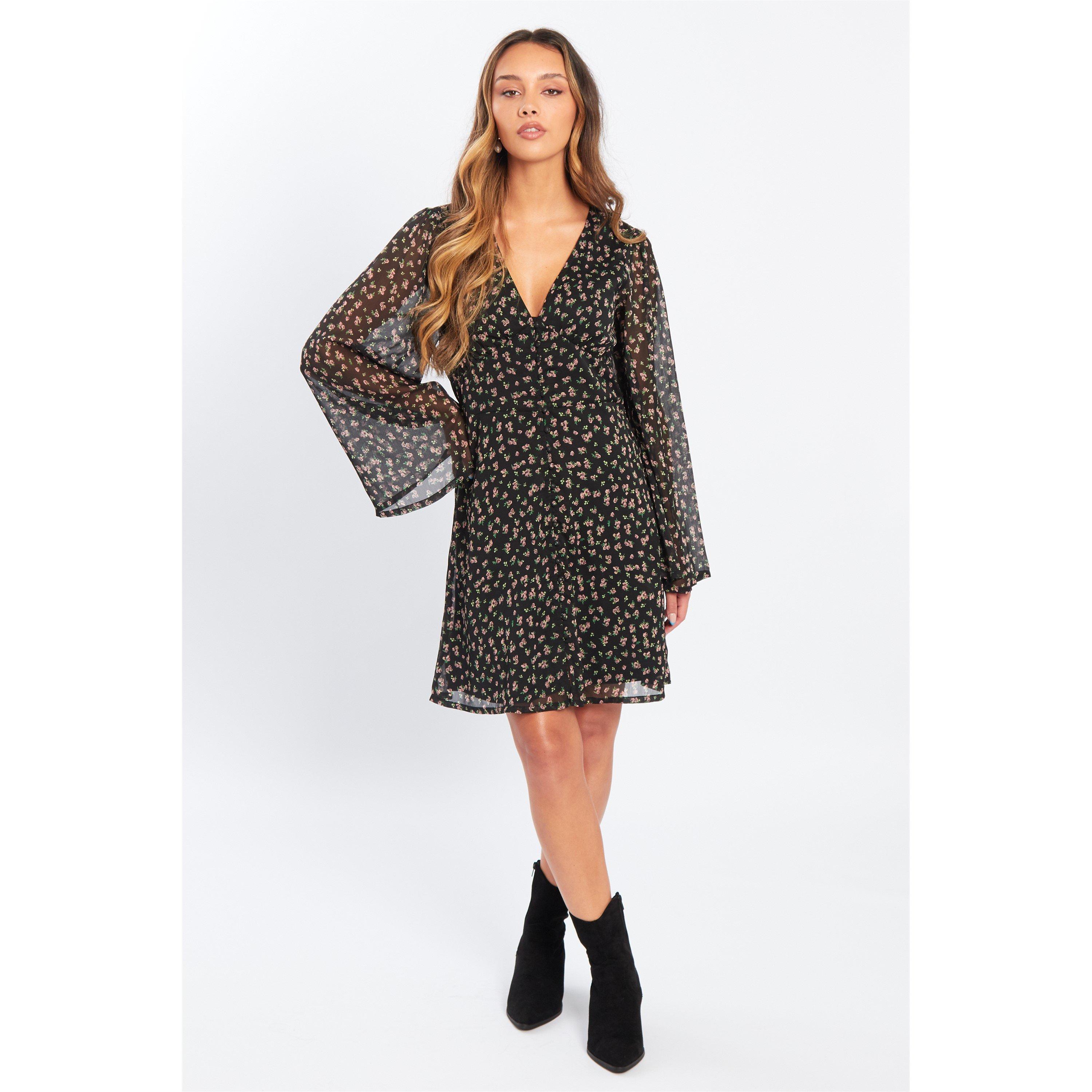 Mini Floral - Be You - Women's Bell Sleeve Mini Dress - 1