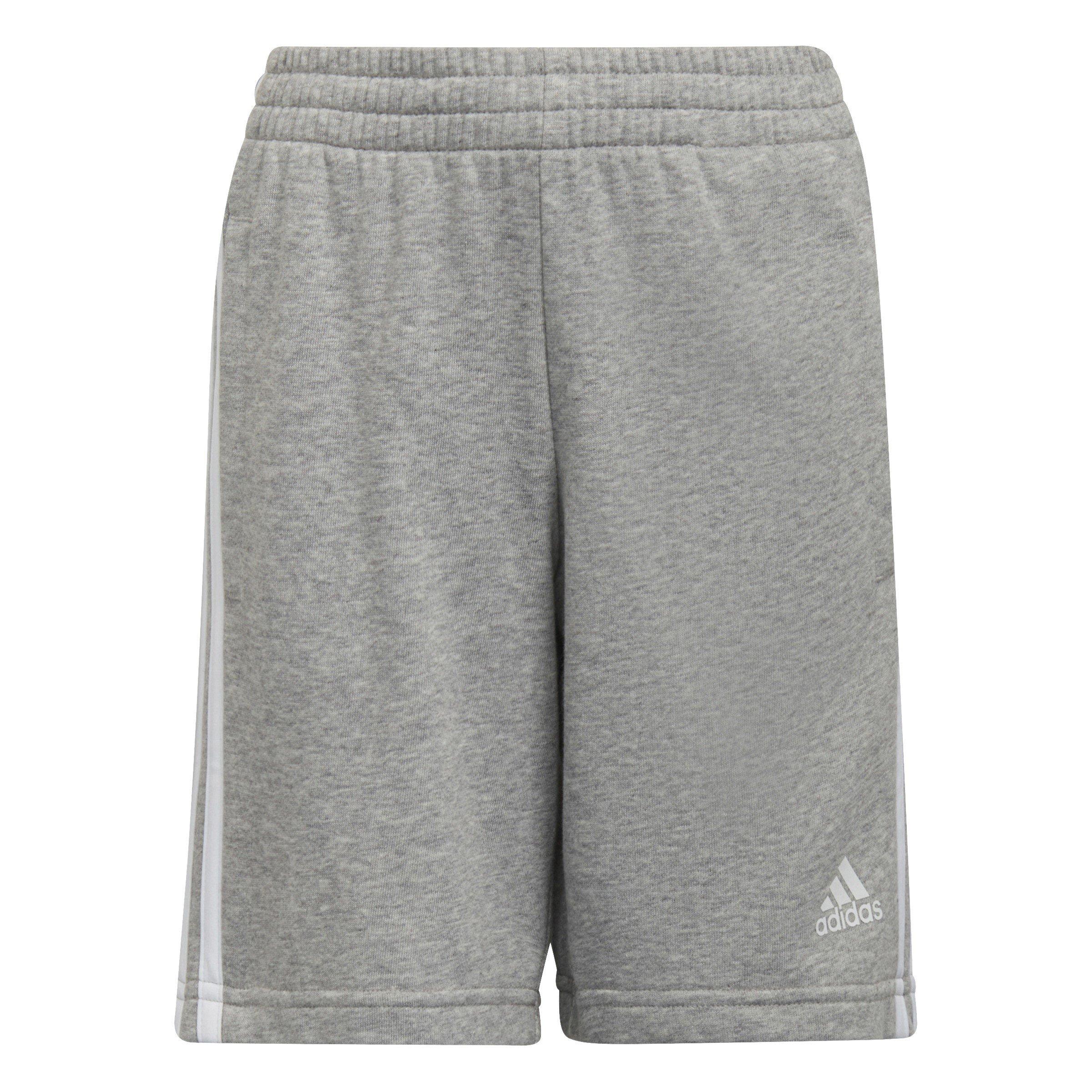 Grey Hther/Whte - adidas - Three-Stripe Essential Shorts Infant's - 1