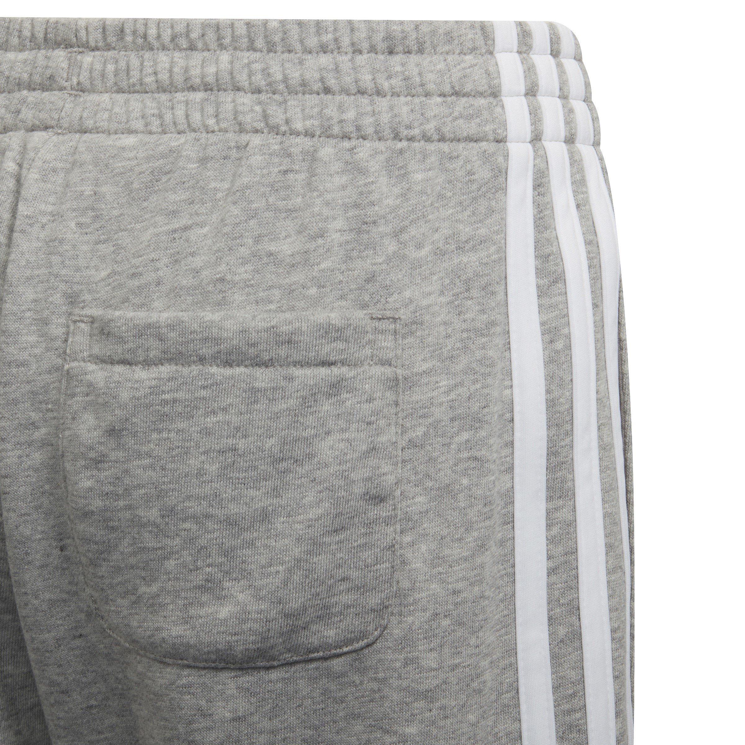 Grey Hther/Whte - adidas - Three-Stripe Essential Shorts Infant's - 3