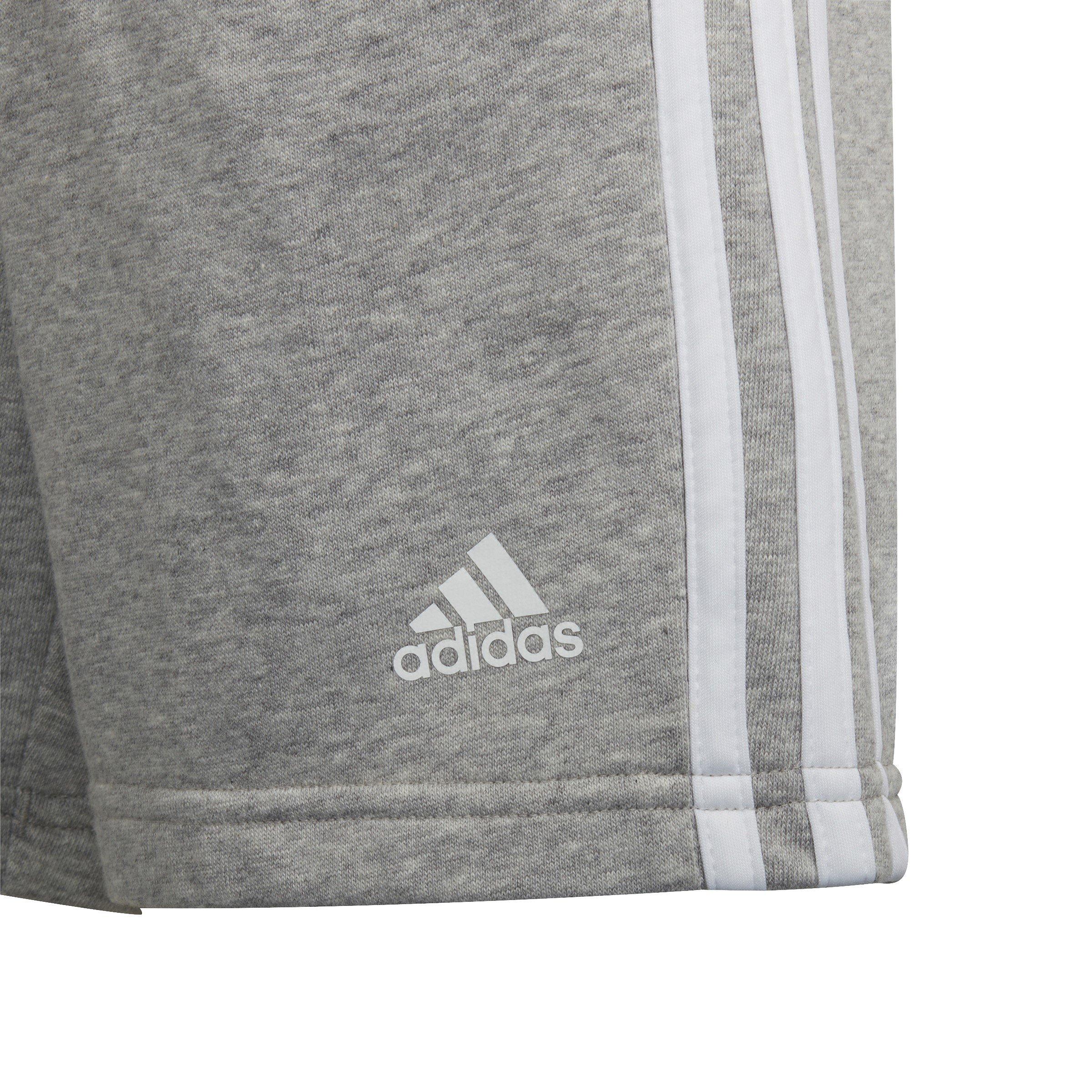 Grey Hther/Whte - adidas - Three-Stripe Essential Shorts Infant's - 4