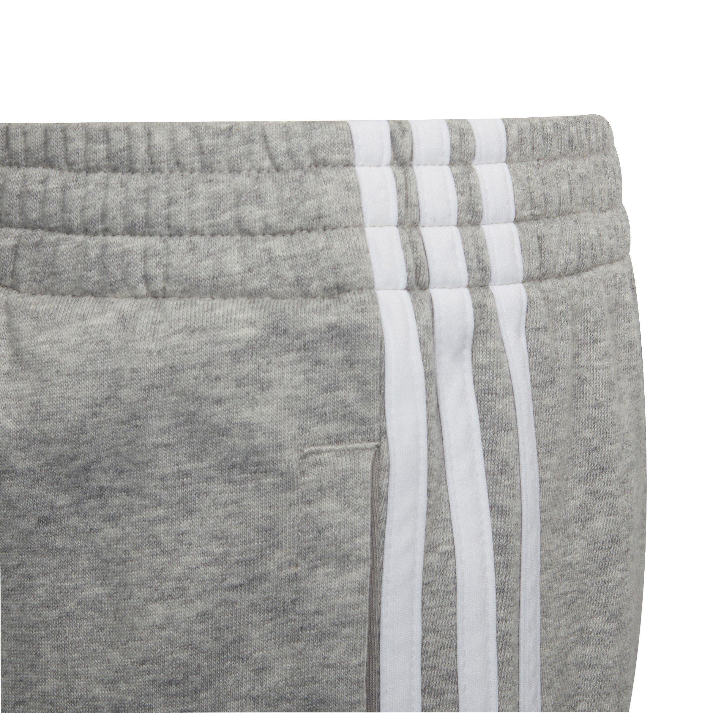 Grey Hther/Whte - adidas - Three-Stripe Essential Shorts Infant's - 5