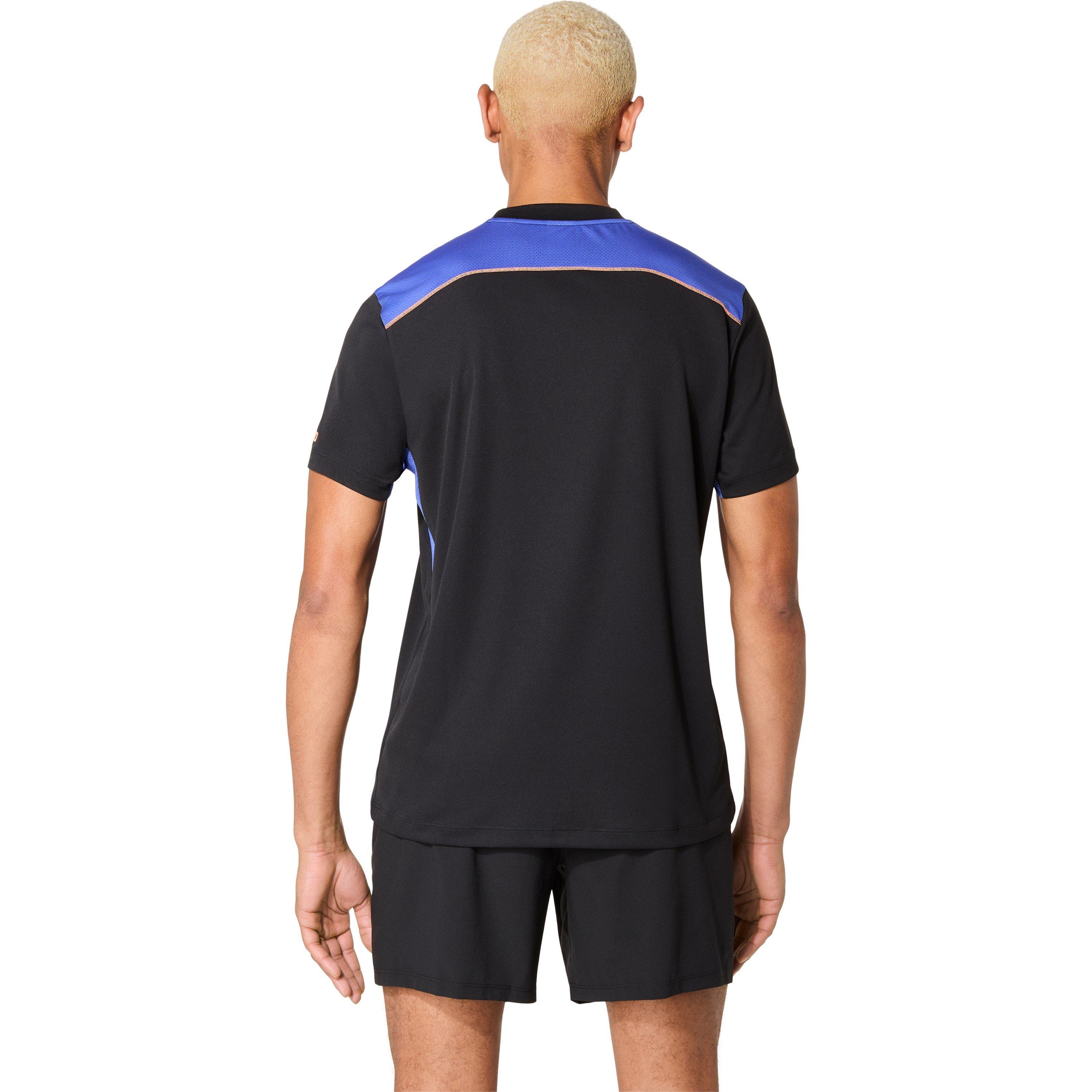 P.Blk/D.Cobalt - Asics - Padel Court Mens Performance T-Shirt - 2