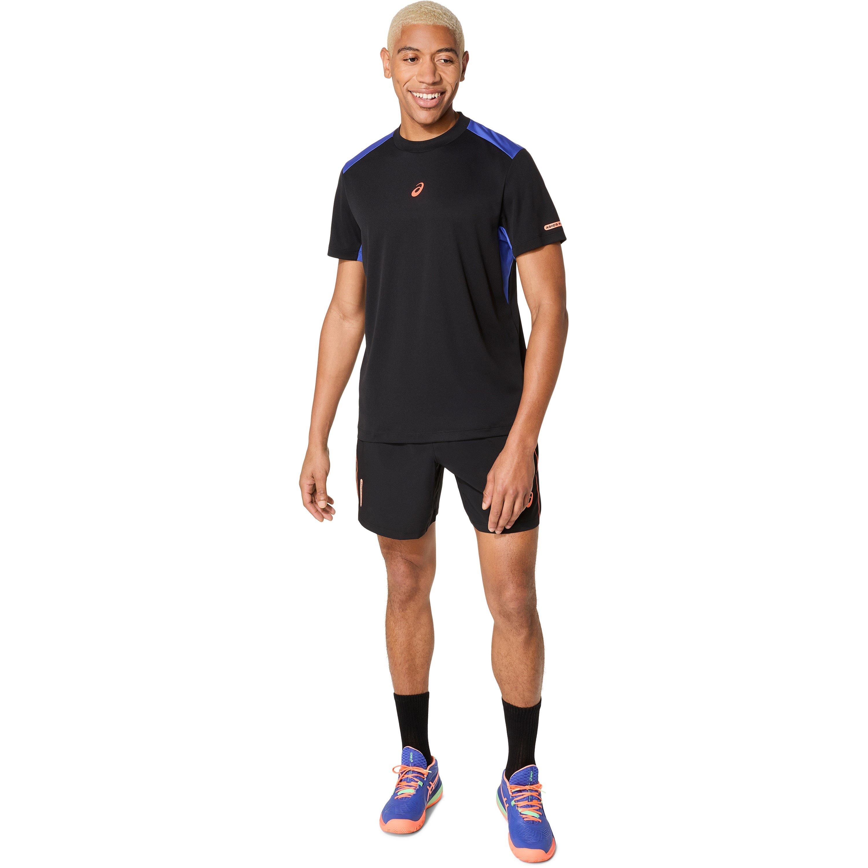 P.Blk/D.Cobalt - Asics - Padel Court Mens Performance T-Shirt - 5