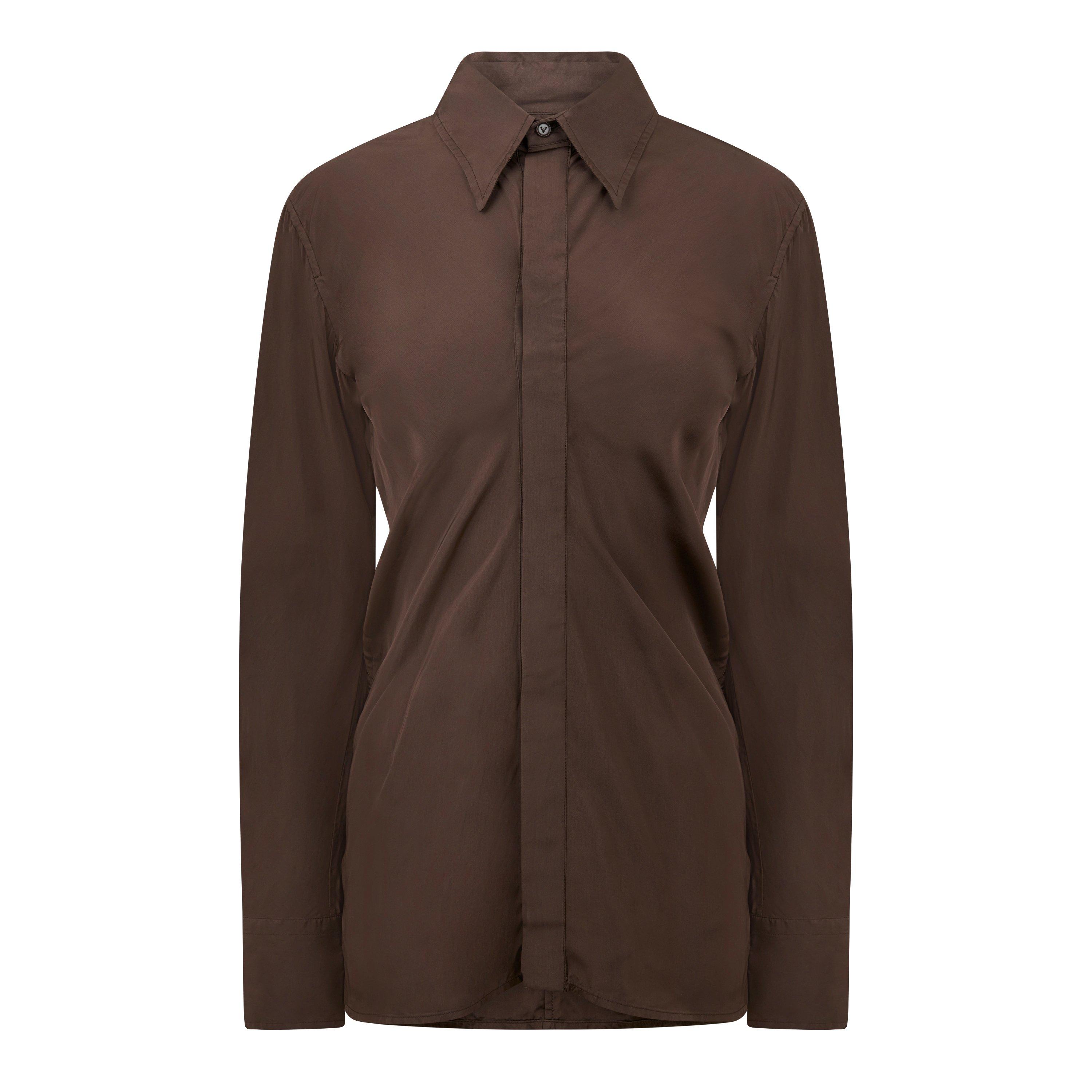 Chestnut - Bottega Veneta - Women's Long-Sleeve Shirt - 1
