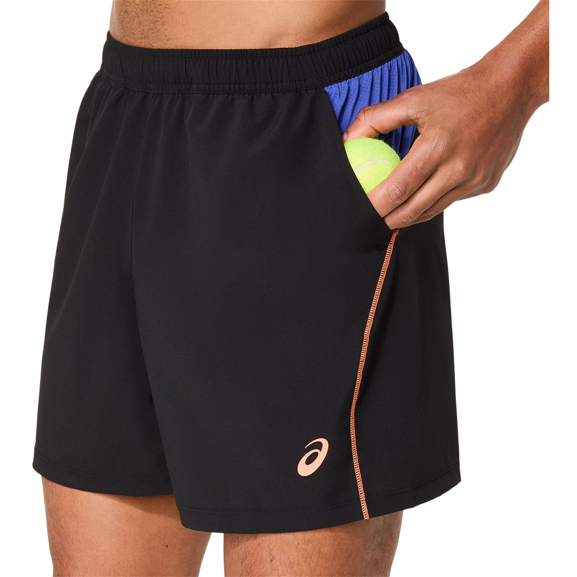 P.Blk/D.Cobalt - Asics - Padel Court Mens Performance Shorts - 3