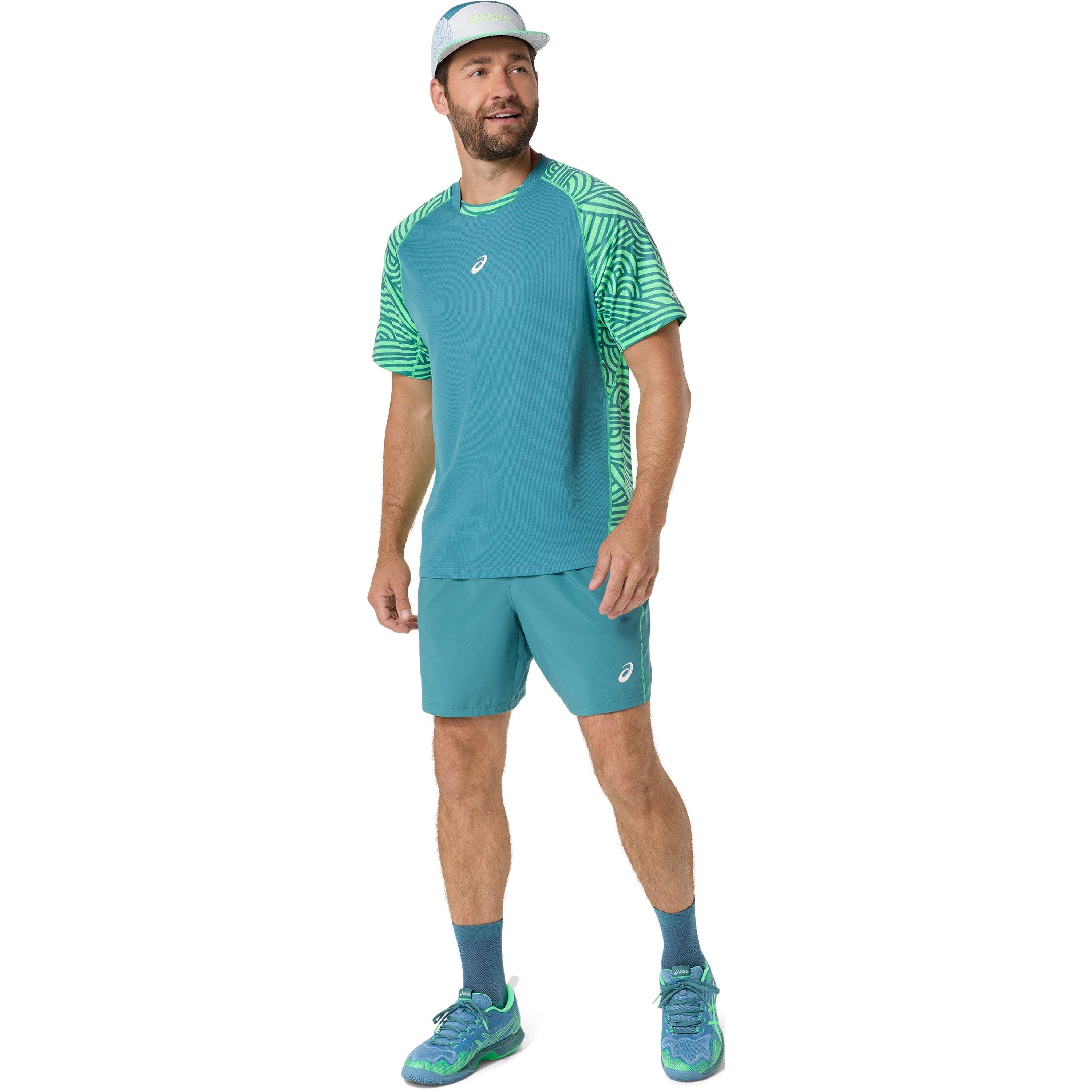 M.Pine/V.Green - Asics - ASICS Padel Court Mens Performance Shorts - 3