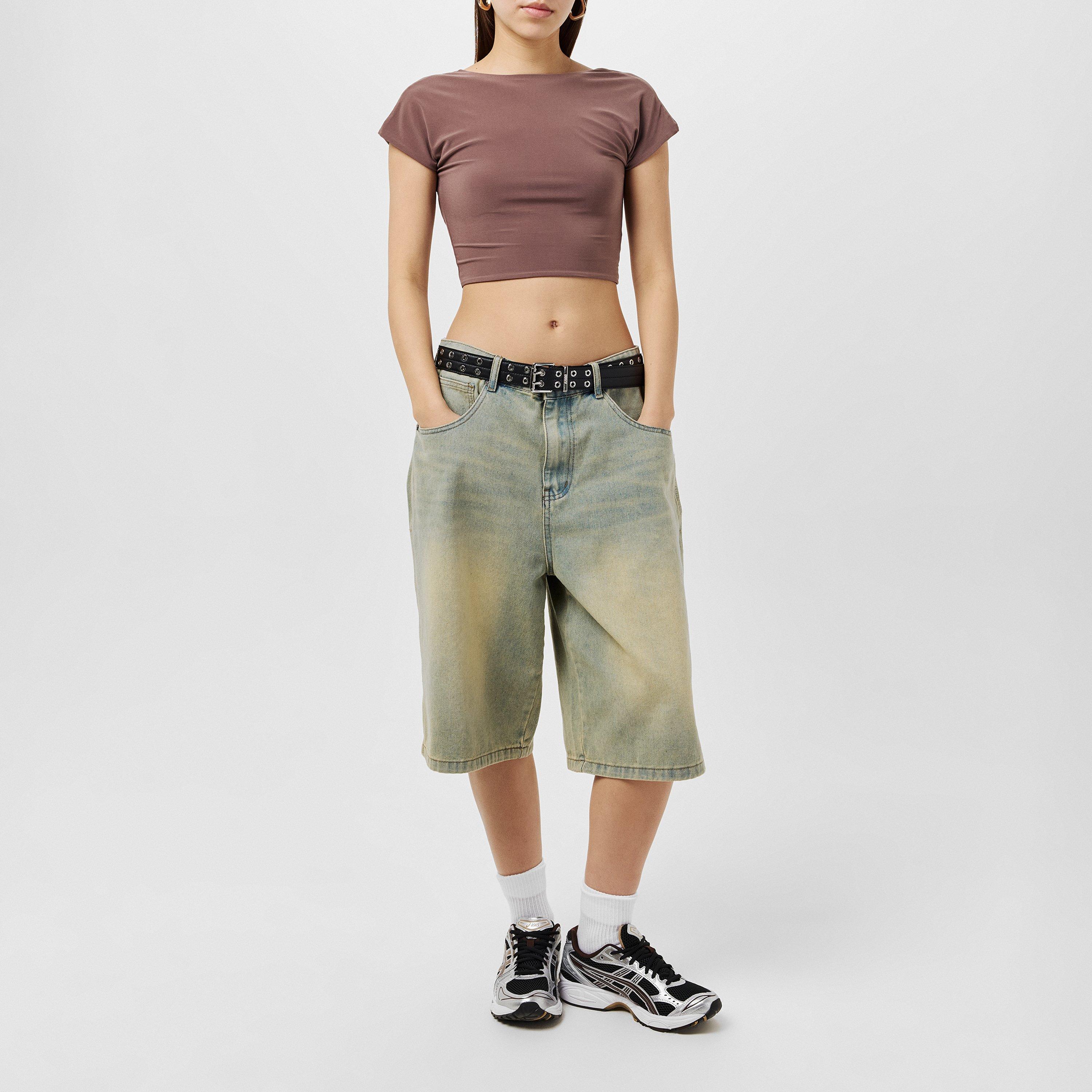 Missy Empire 【 Super Soft Low Back Crop Top Women 】 ファッション レディースファッション トップス その他トップス レデ Missy Empire | Super Soft Low Back Crop Top | Korte Mouw