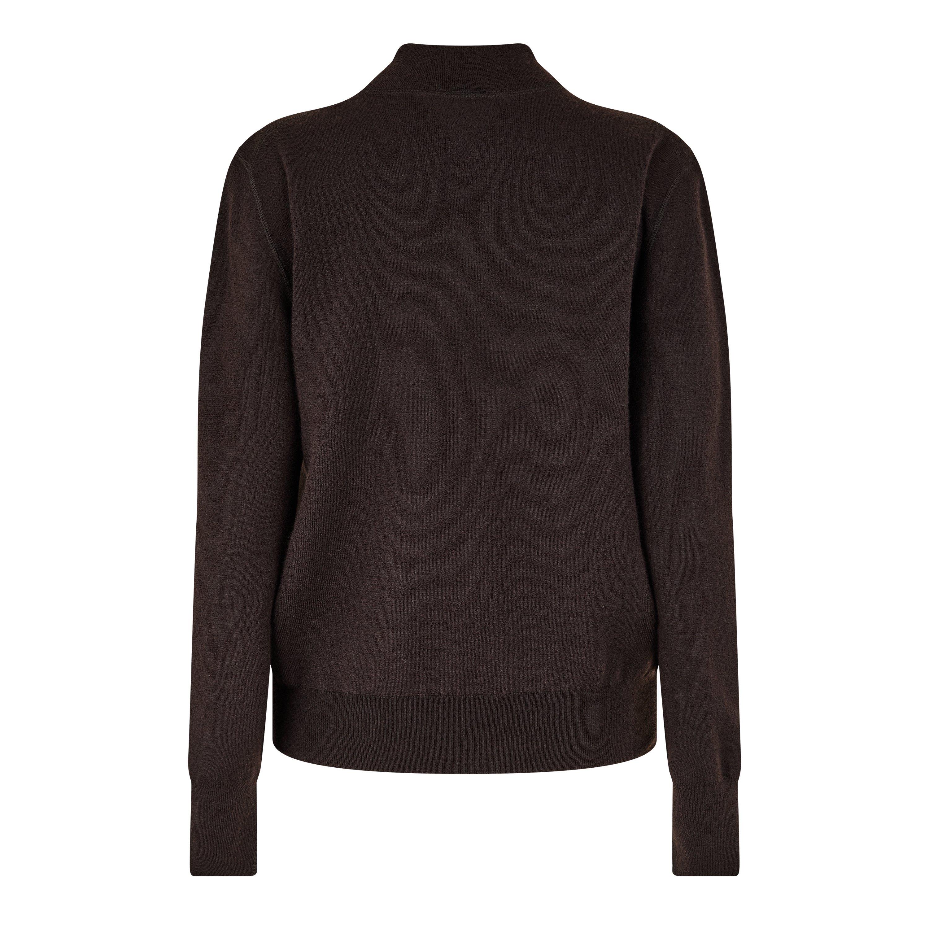Chocolate - Bottega Veneta - Women's Textured Crew Neck Jumper - 2