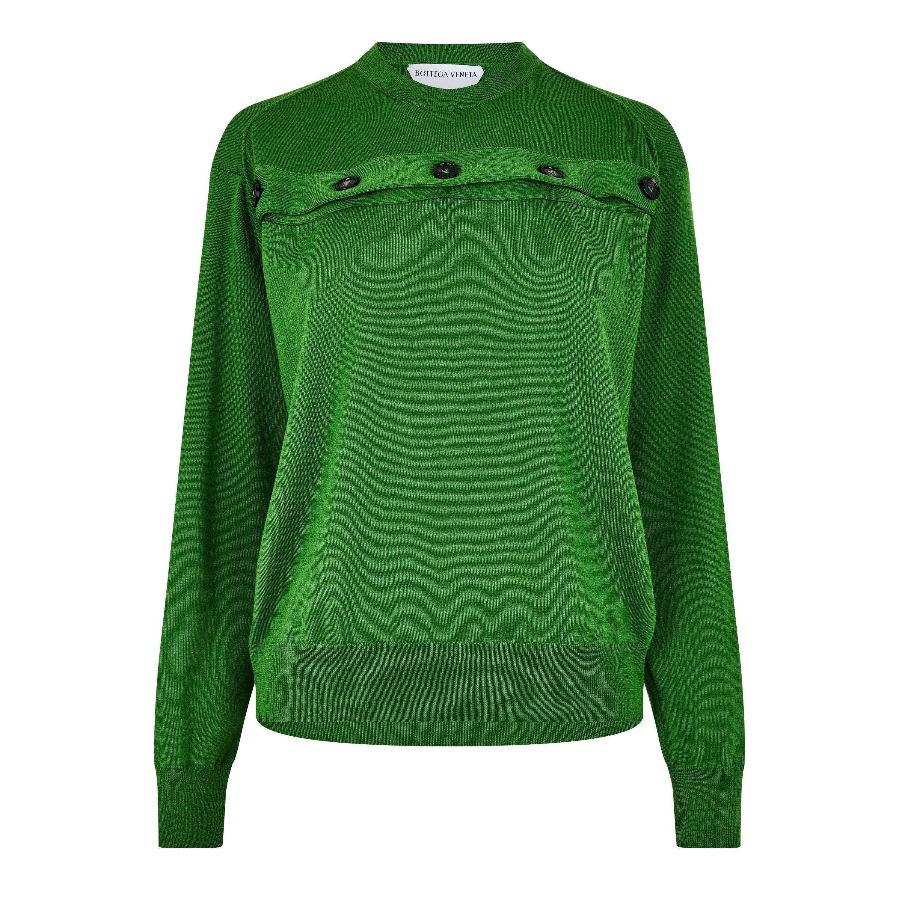 Lizard - Bottega Veneta - Women's Structured Crew Neck Jumper - 1