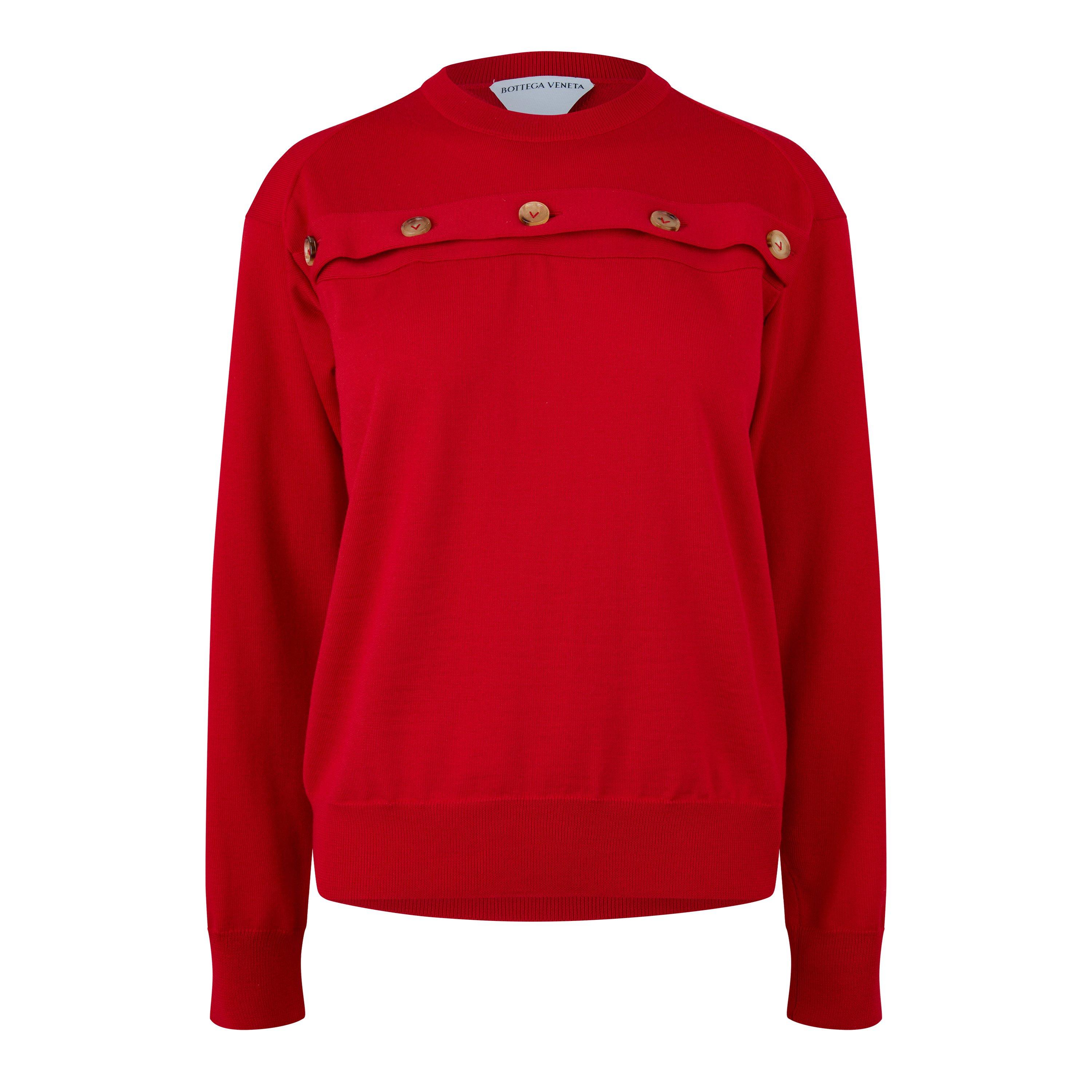 Bottega Veneta Women's Structured Crew Neck Jumper - Nail Polish - Size 8 (34)