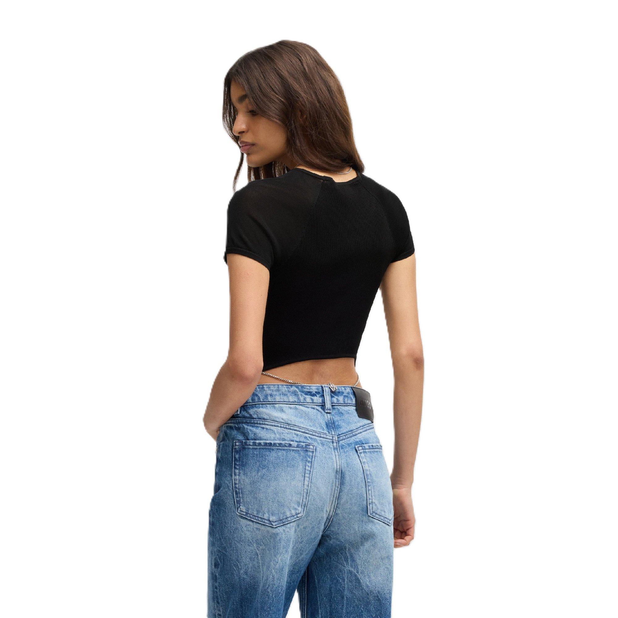 Black - Hugo - Slevetta 10270371 01 Knitted Top Womens - 2