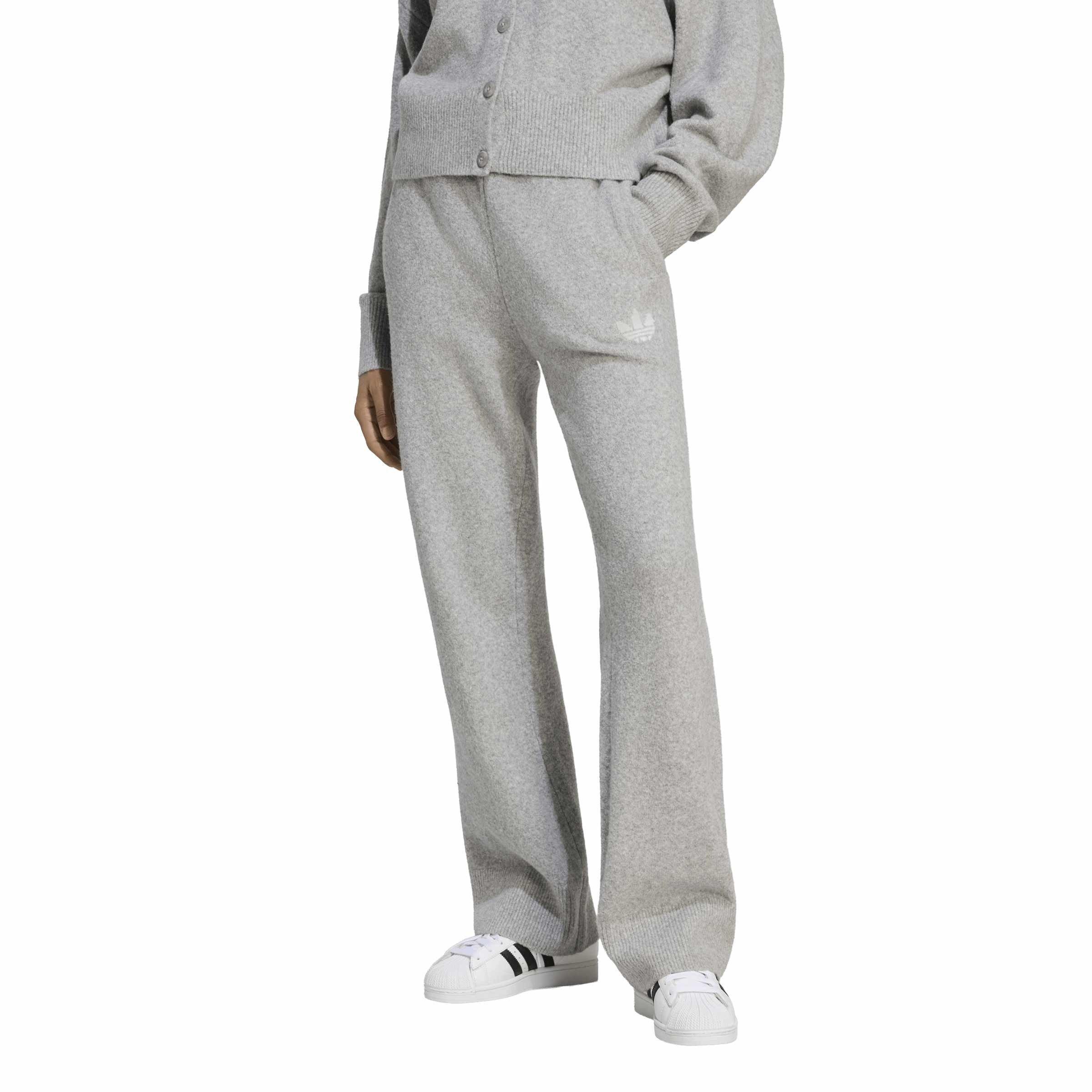 Mid Grey Htr - adidas Originals - Women's Essentials Fine Knit Trousers - 2