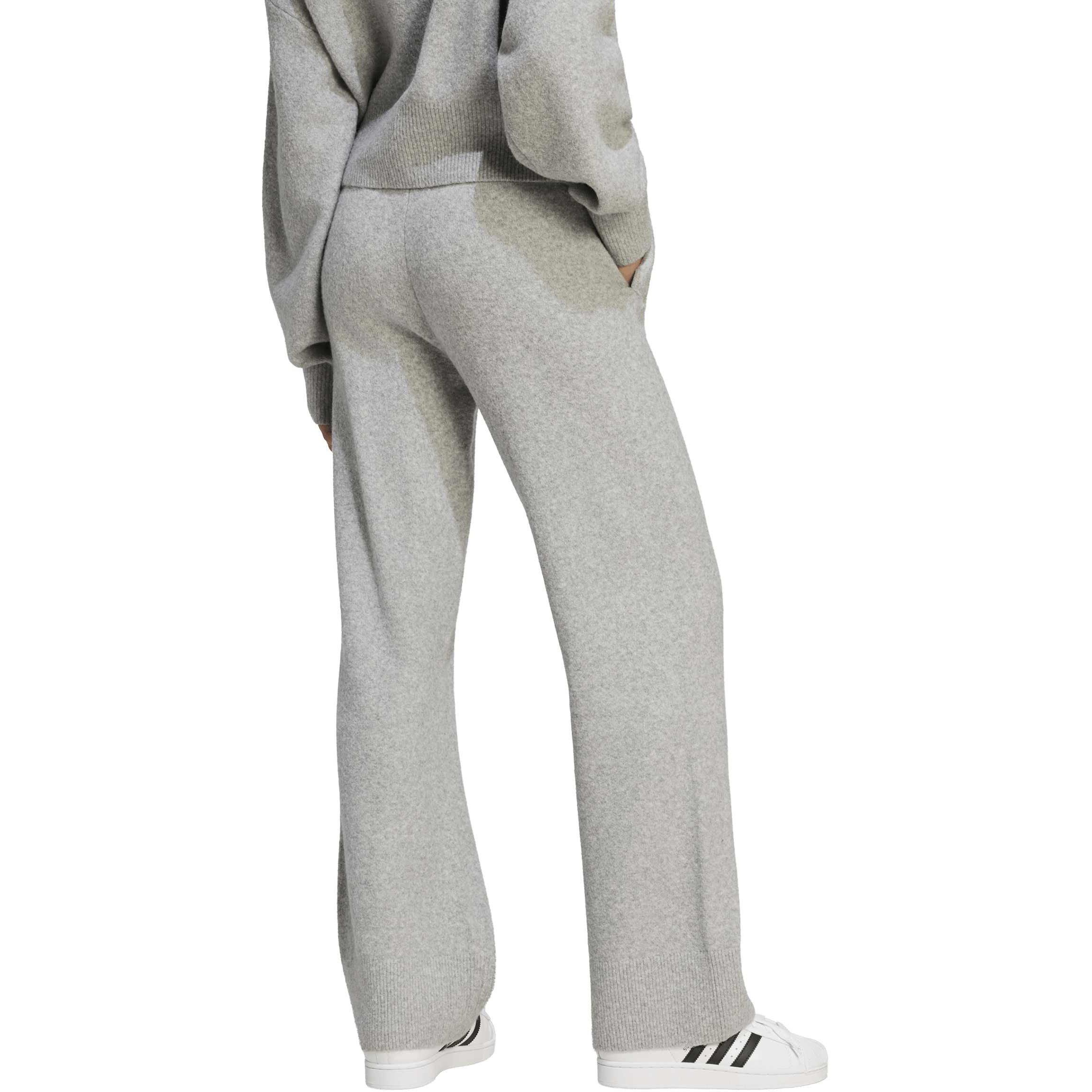 Mid Grey Htr - adidas Originals - Women's Essentials Fine Knit Trousers - 3