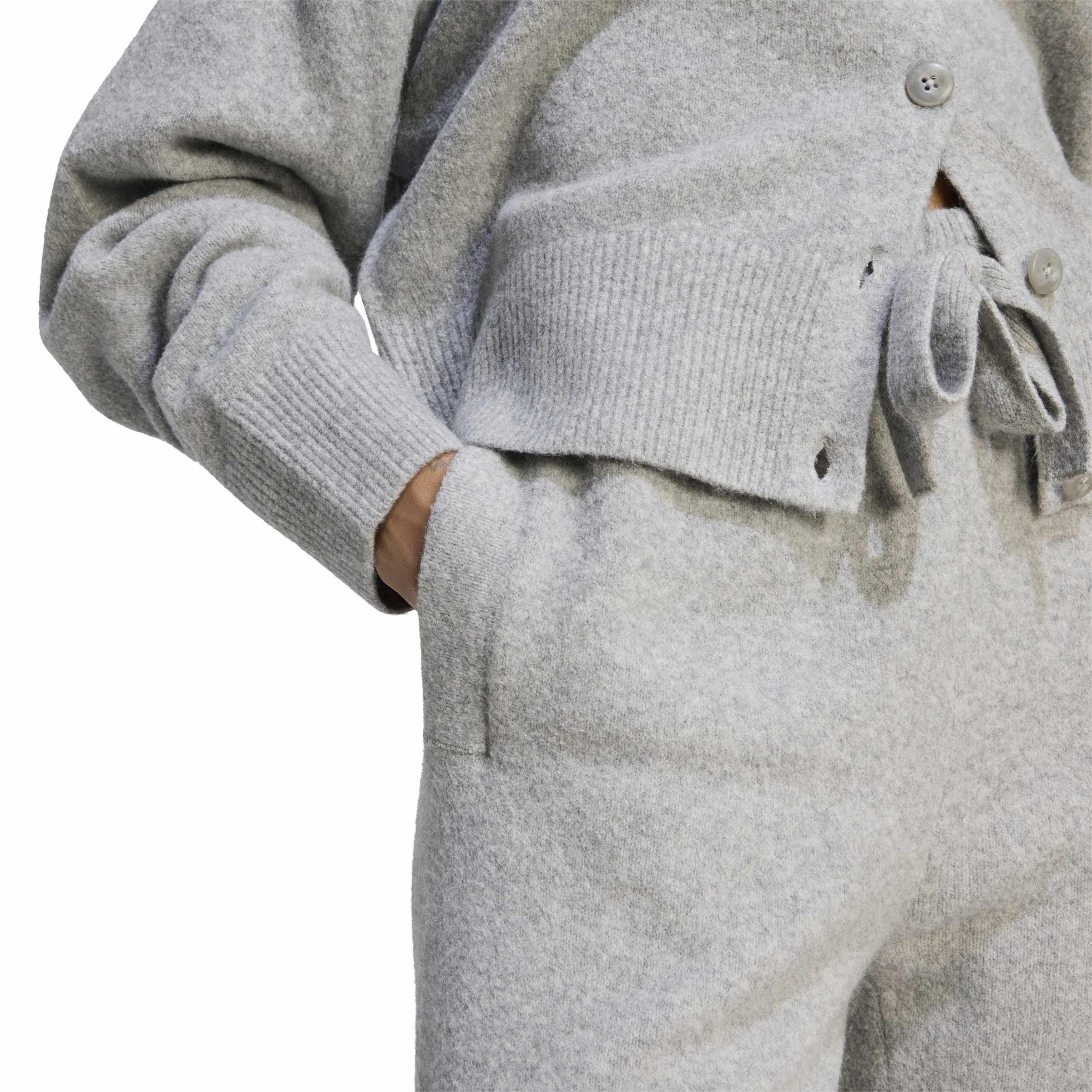 Mid Grey Htr - adidas Originals - Women's Essentials Fine Knit Trousers - 5