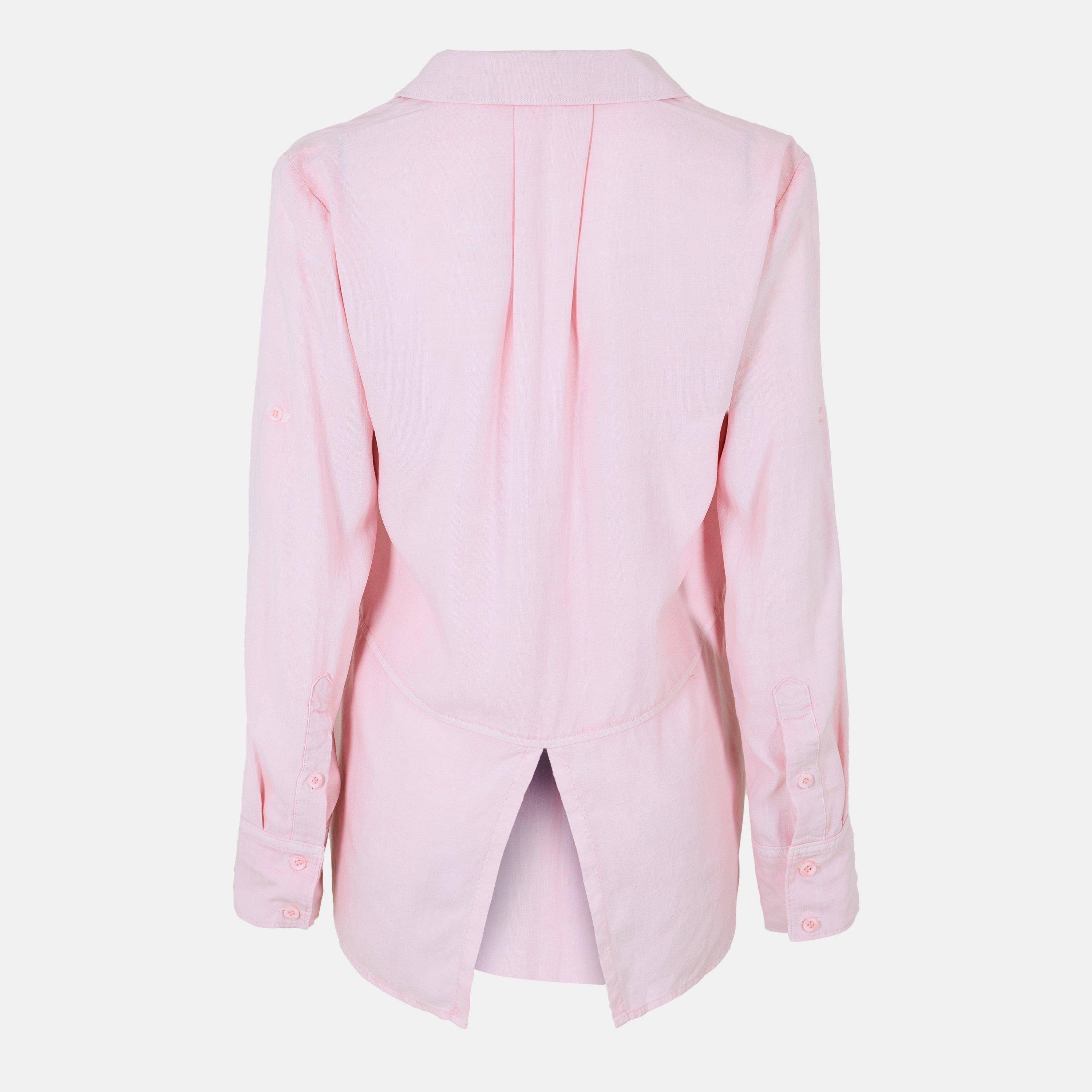 Rose Petal - Bella Dahl - Women's Split Back Long-Sleeve Plain Shirt - 2