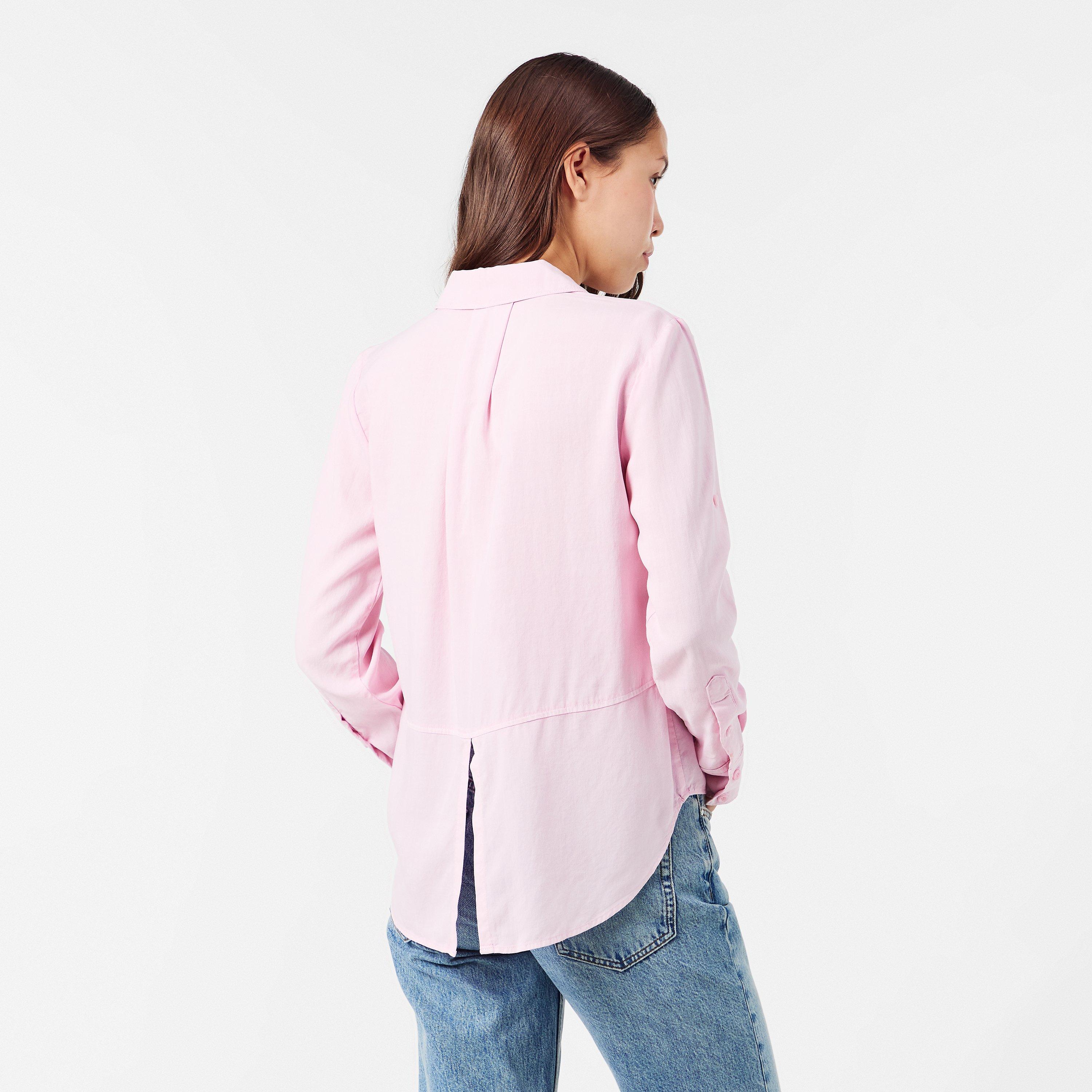 Rose Petal - Bella Dahl - Women's Split Back Long-Sleeve Plain Shirt - 4