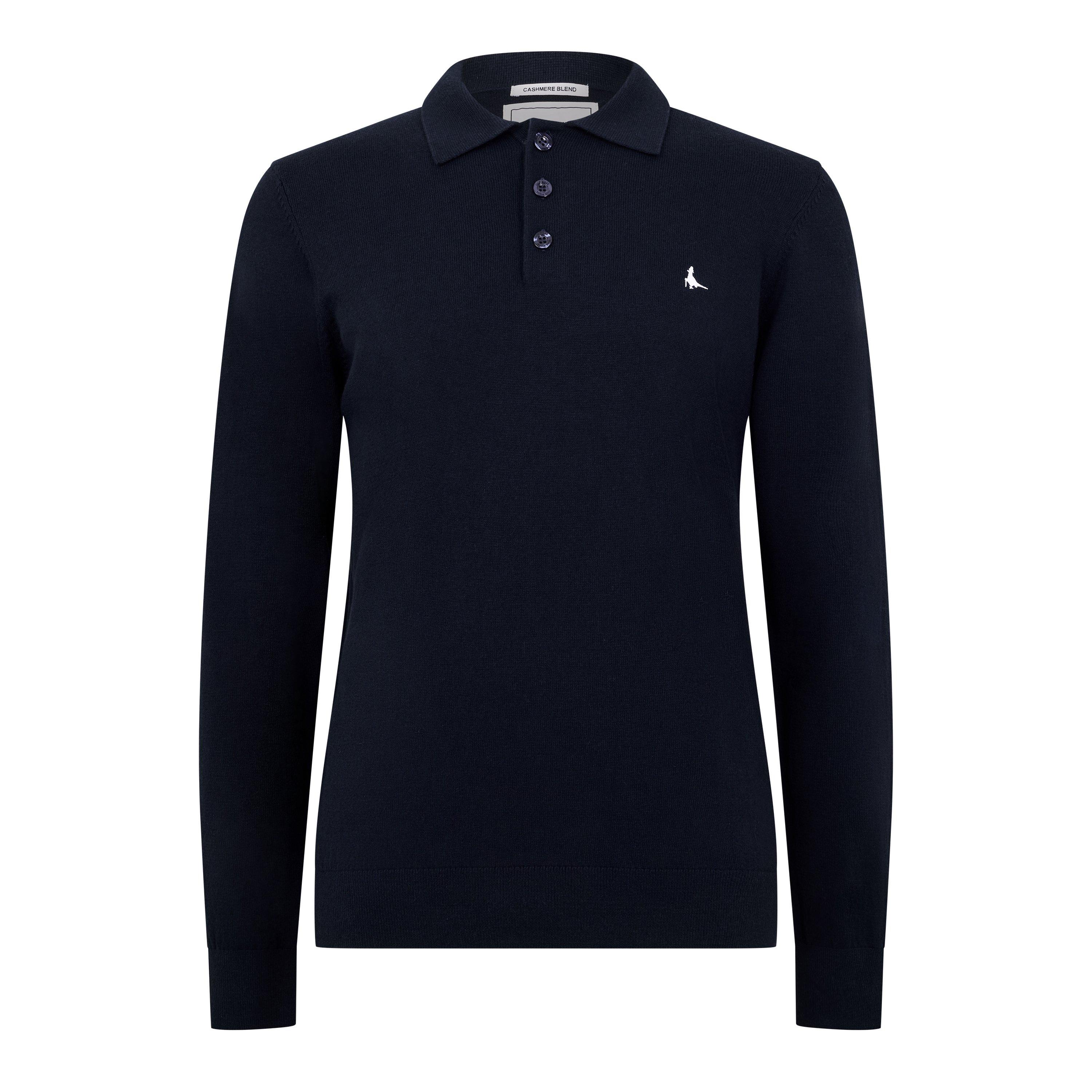Navy - Jack Wills - JW Cashmere Bl Polo Sn64 - 1