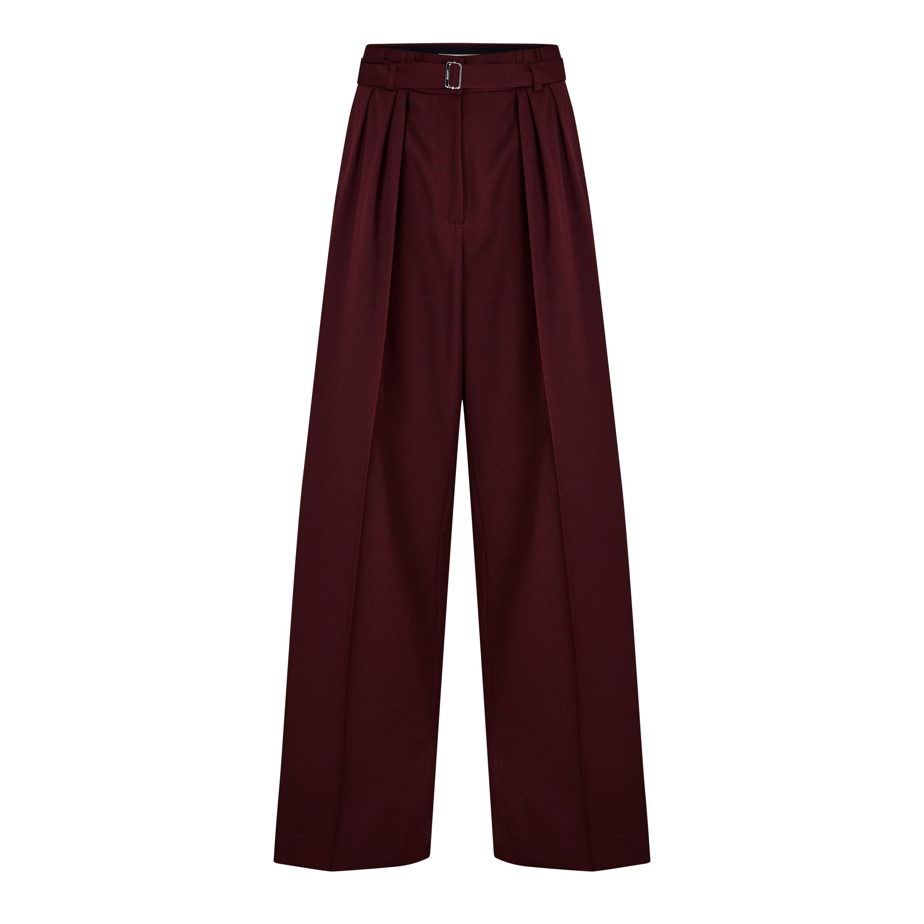Burgundy - Lanvin - Women's Tailored Trousers - 5