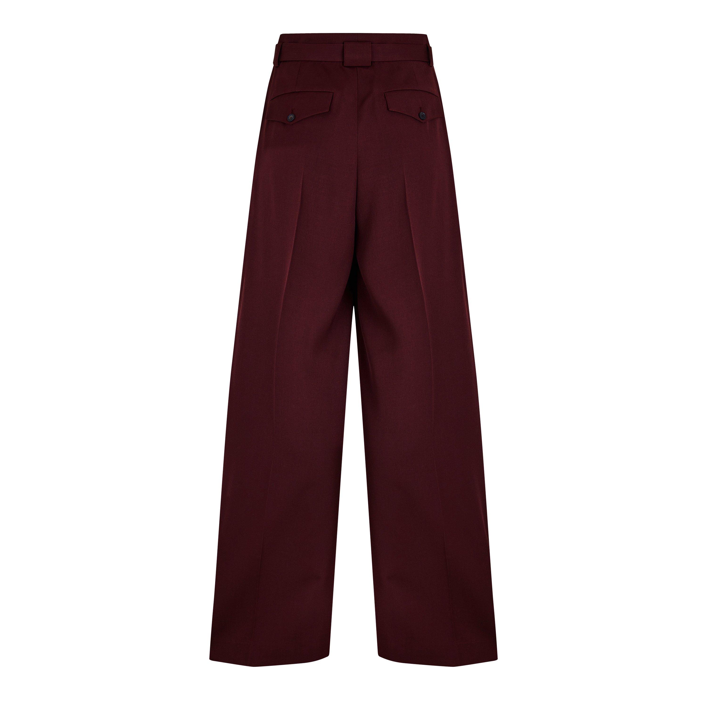 Burgundy - Lanvin - Women's Tailored Trousers - 6