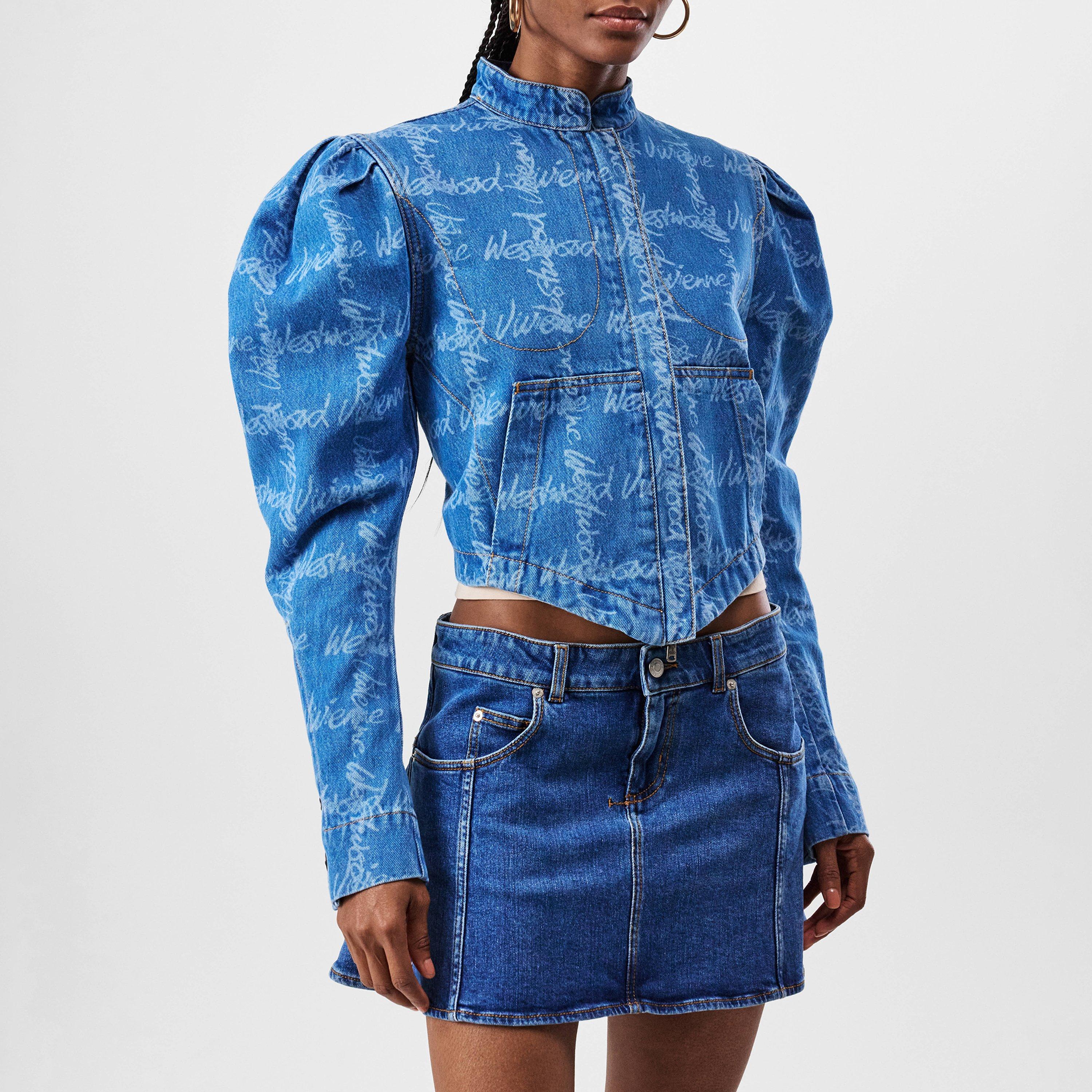Blue - Vivienne Westwood - Women's Filli Structured Denim Jacket - 1