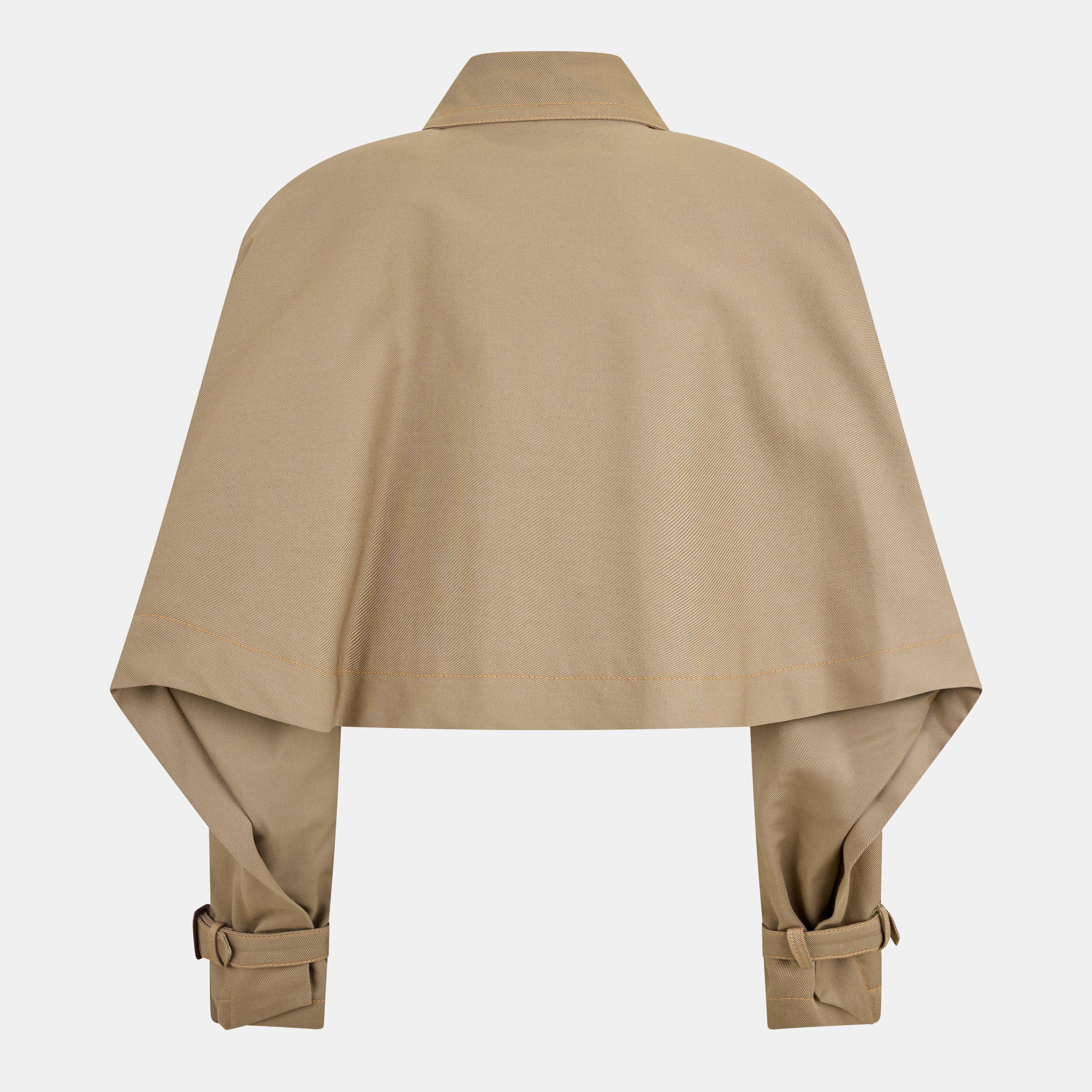 Beige - Vivienne Westwood - Women's Graziano Cropped Cotton Trench Coat - 2