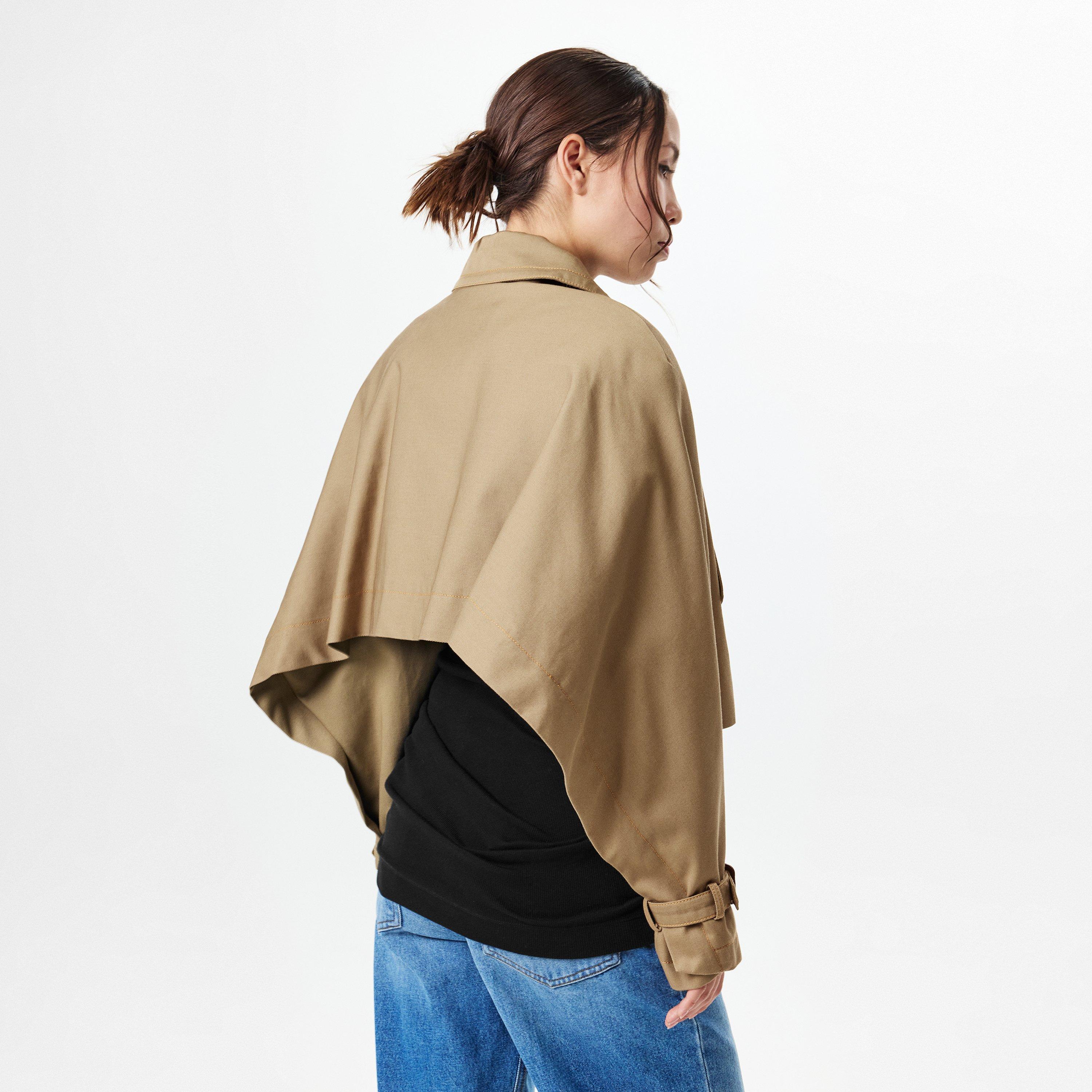 Beige - Vivienne Westwood - Women's Graziano Cropped Cotton Trench Coat - 4