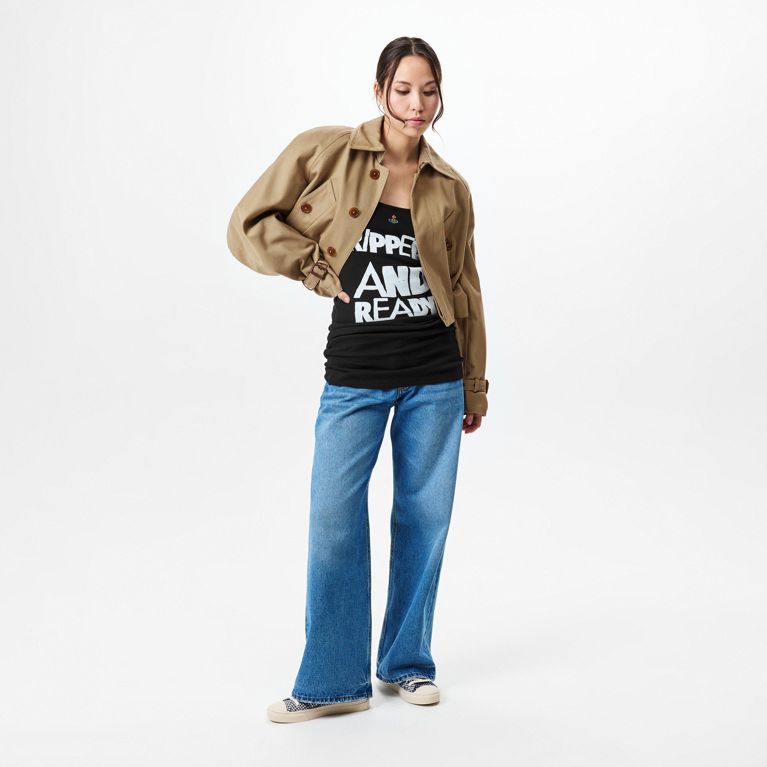 Beige - Vivienne Westwood - Women's Graziano Cropped Cotton Trench Coat - 6