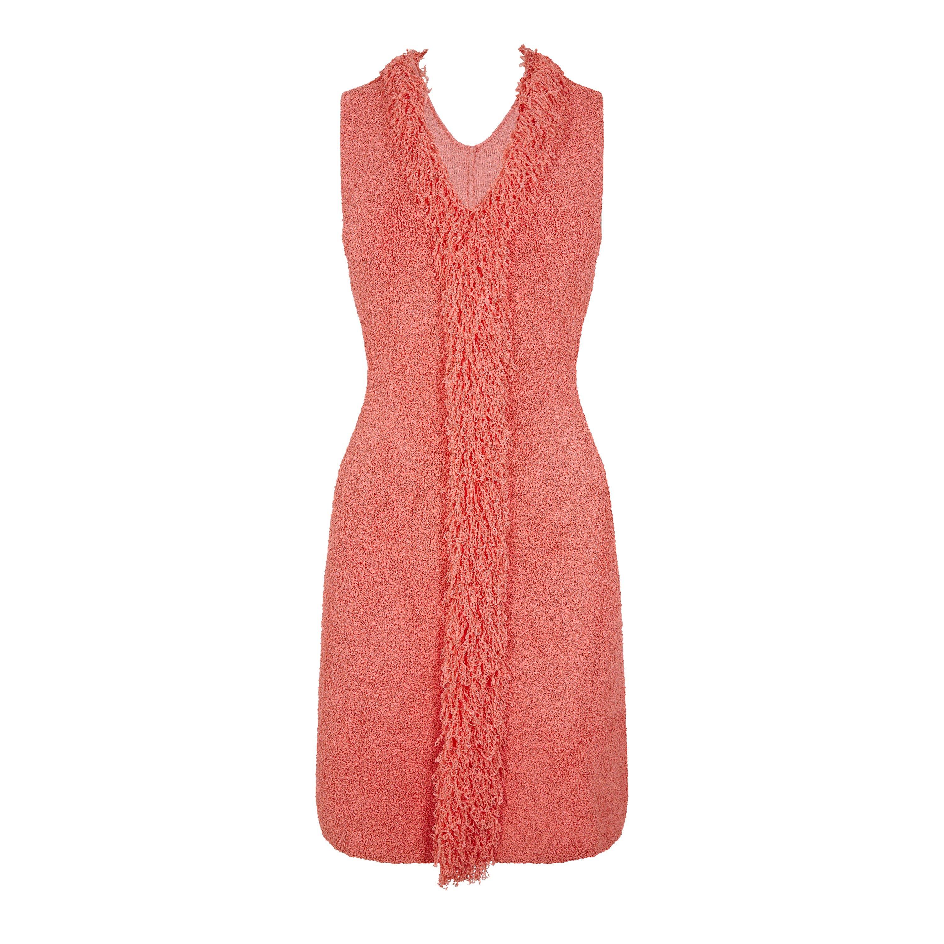 Bottega Veneta Women's Intrecciato Textured Shift Dress - Flamingo - Size 8 (34)