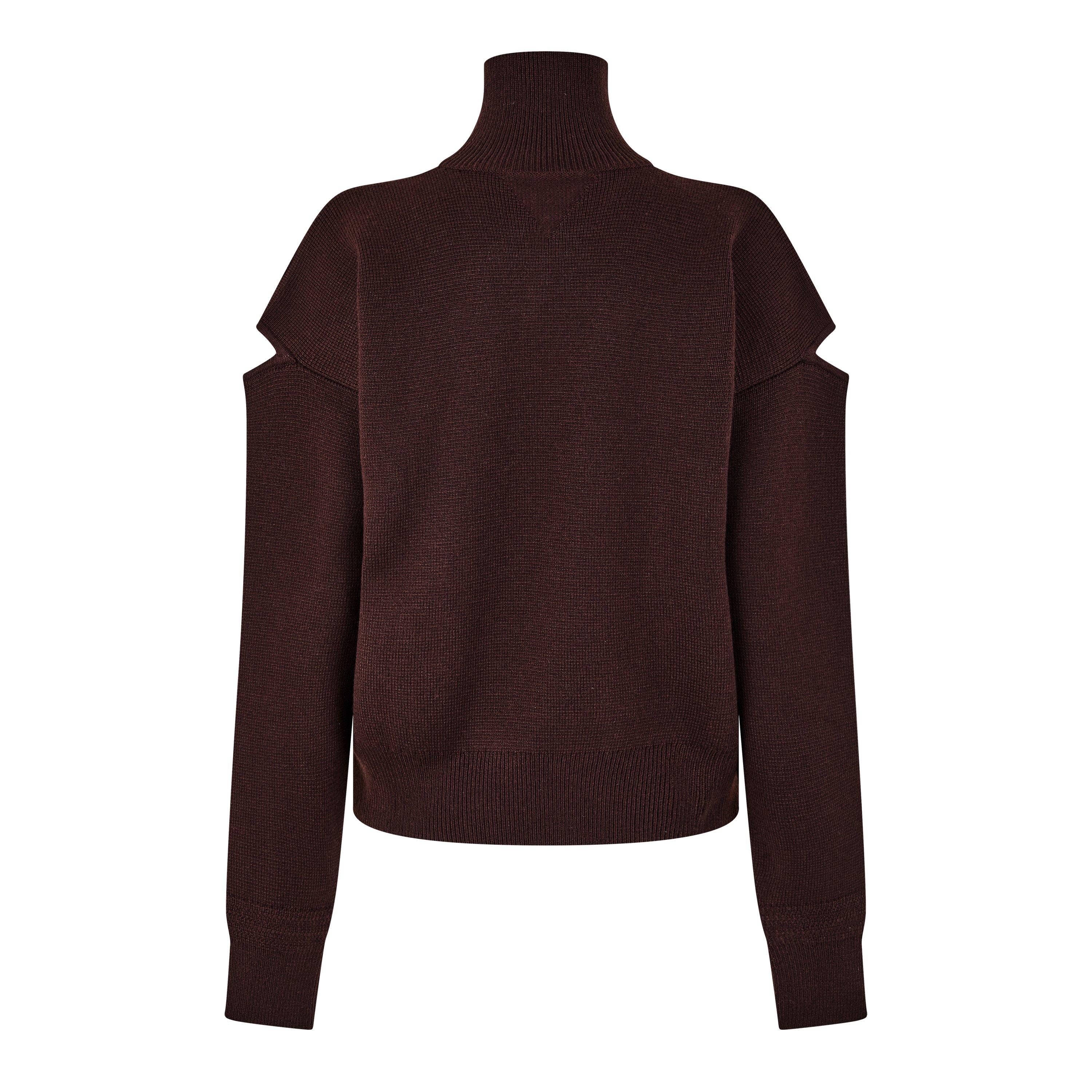 Ox Blood - Bottega Veneta - Women's Knitwear Crew Neck Jumper - 2