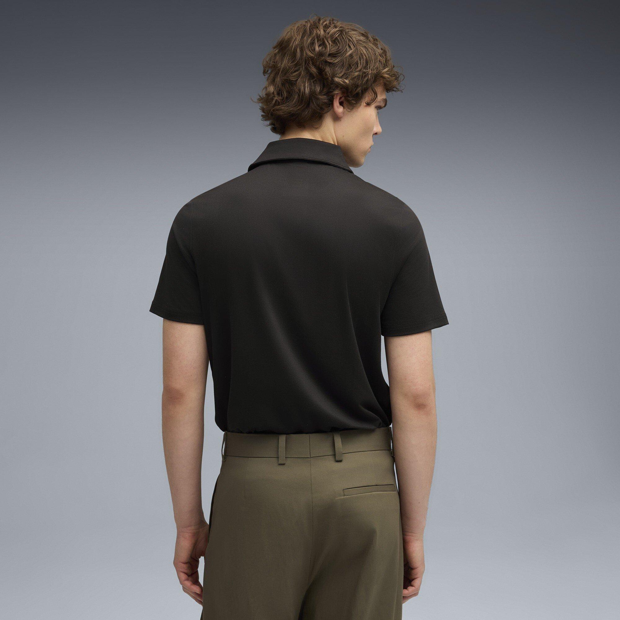 Nero - Puma - Men's Ferrari Sportswear Cloudspun Short Sleeve Polo - 4