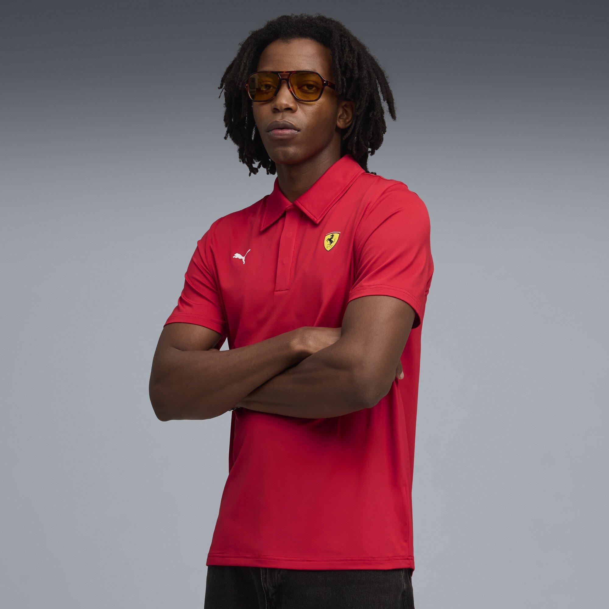 Rosso Corsa - Puma - Men's Ferrari Sportswear Cloudspun Short Sleeve Polo - 3