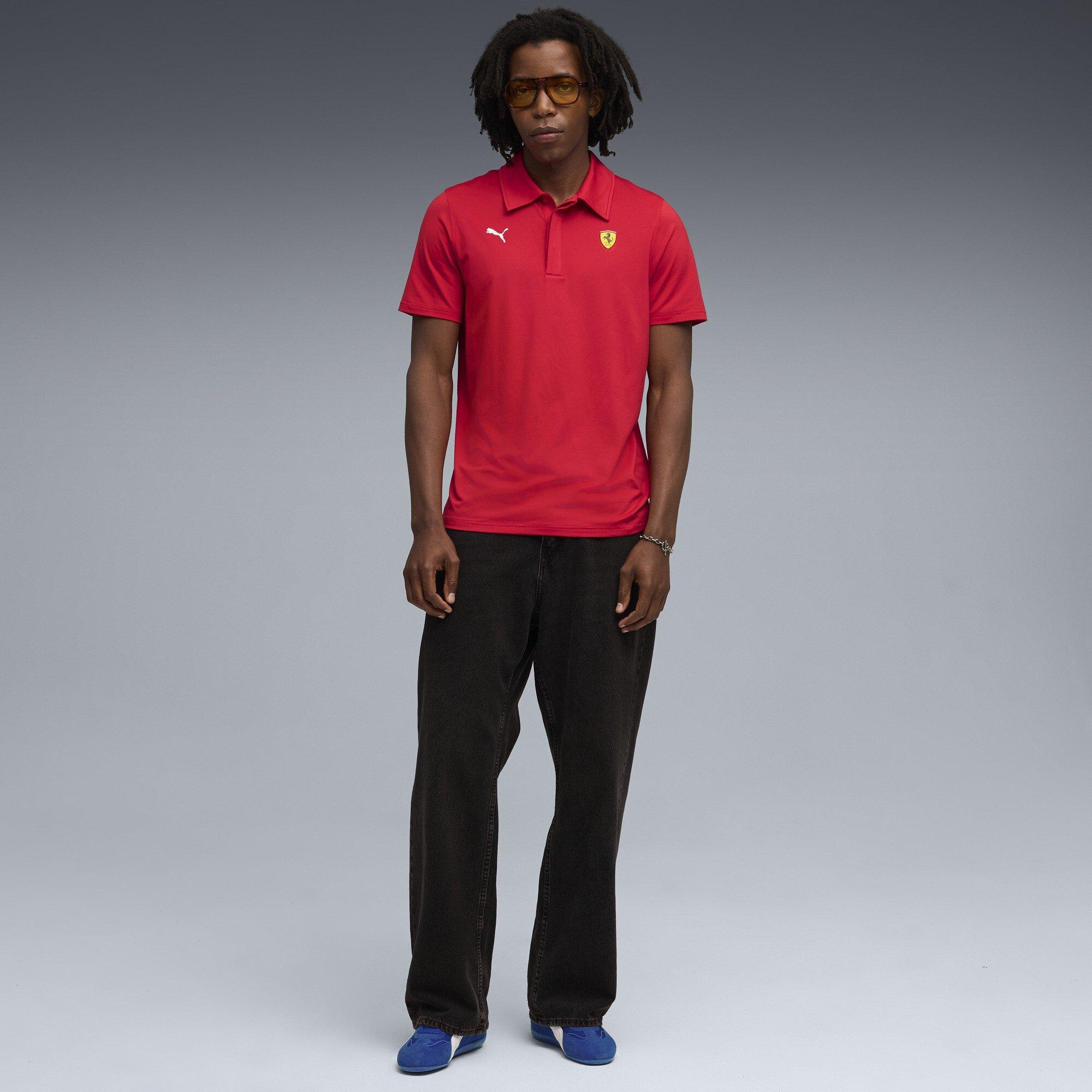 Rosso Corsa - Puma - Men's Ferrari Sportswear Cloudspun Short Sleeve Polo - 5
