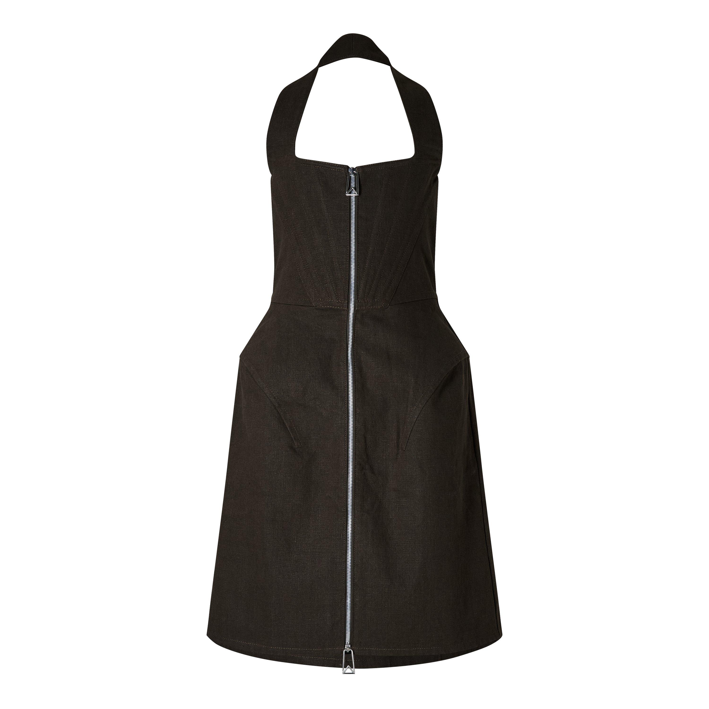Bottega Veneta Women's Structured Peplum Dress - Dark Olive - Size 4 (36)