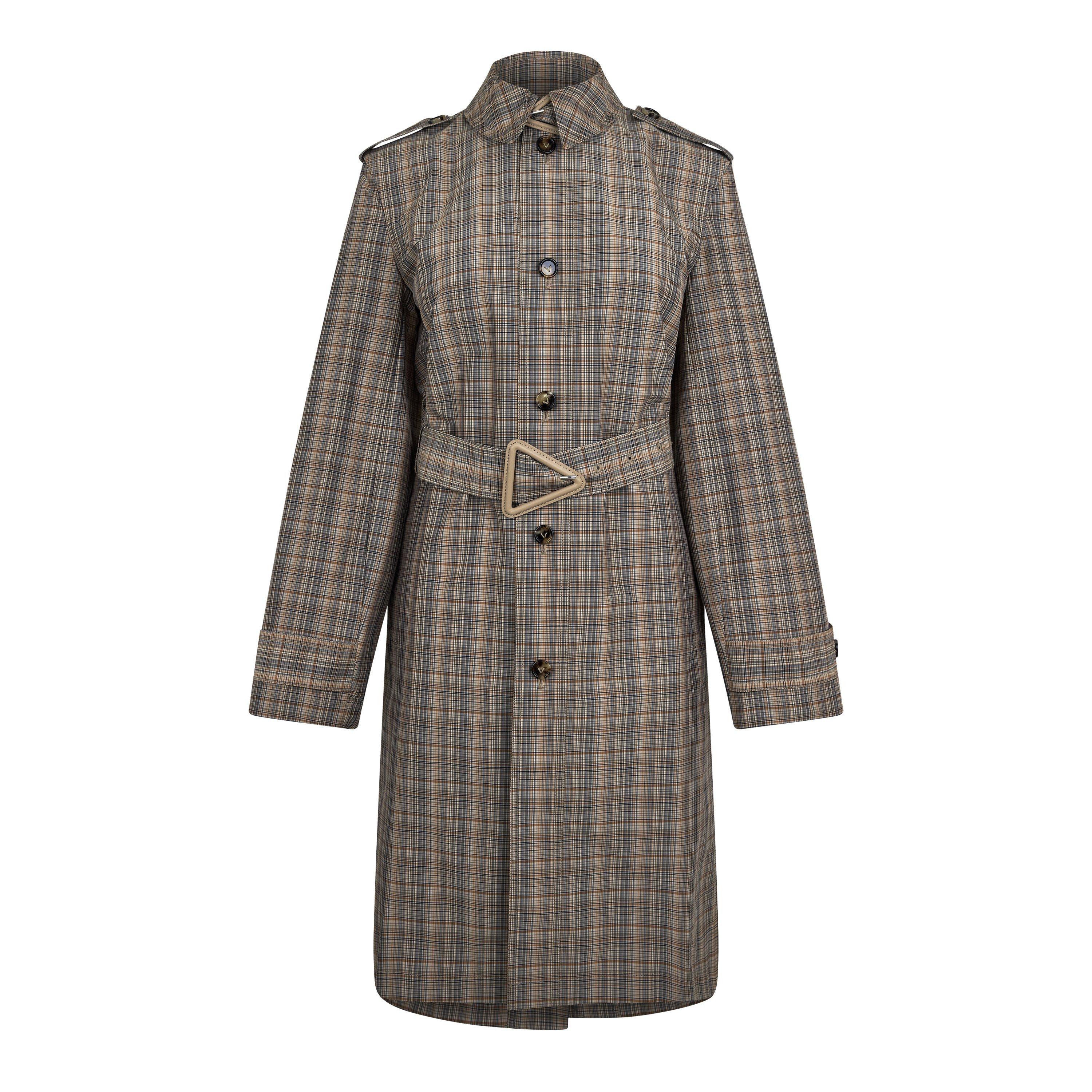 Oak/Olive - Bottega Veneta - Women's Structured Tailored Fit Trench Coat - 1