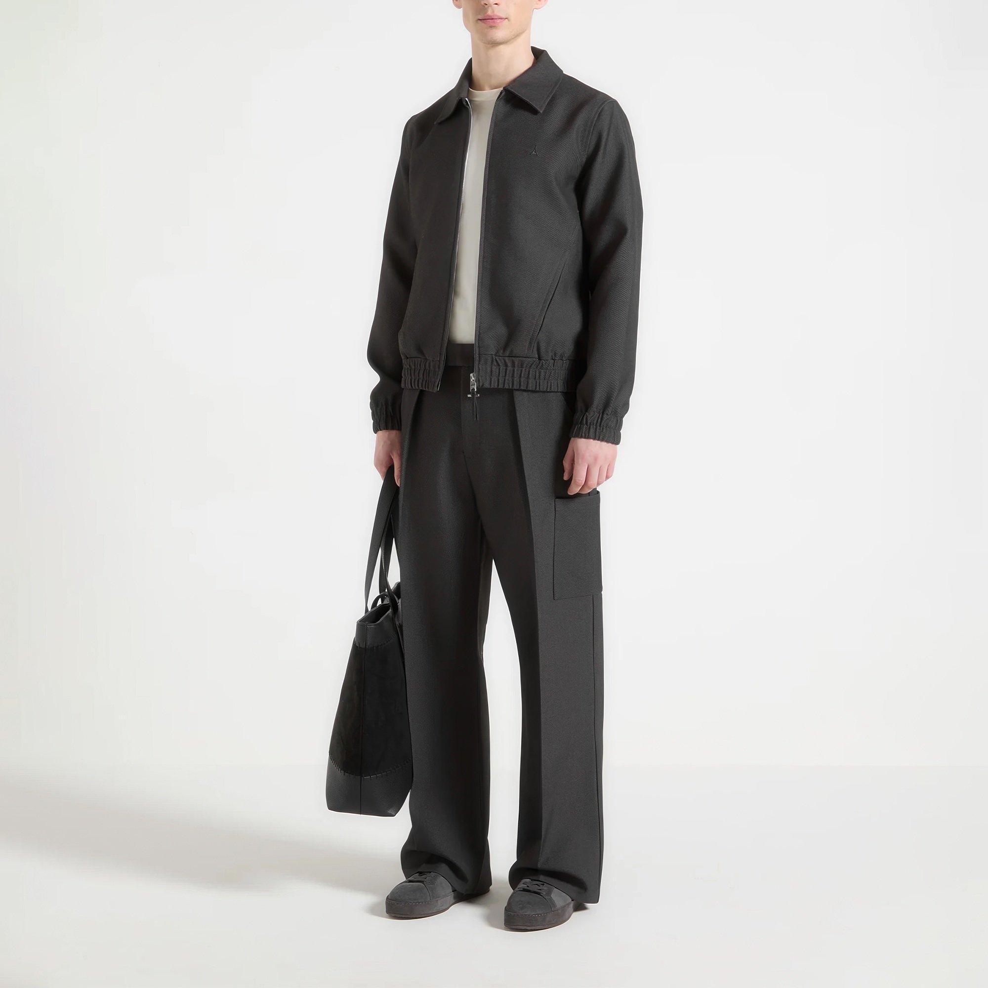 Grey - Maniere De Voir - Men’s Relaxed Fit Pleated Pocket Trousers - 6