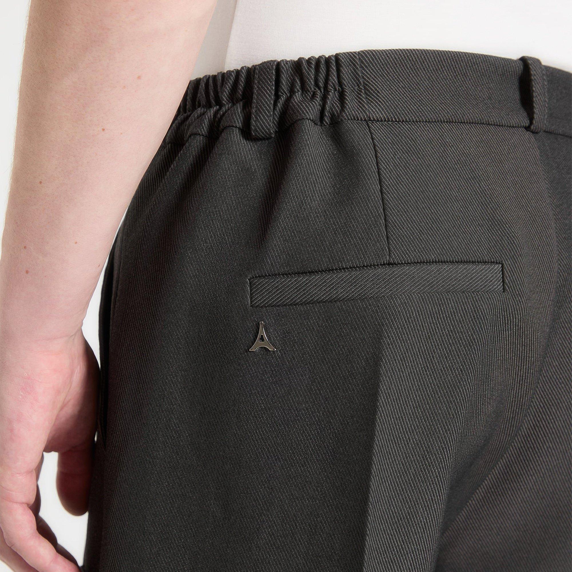 Grey - Maniere De Voir - Men’s Relaxed Fit Pleated Pocket Trousers - 7