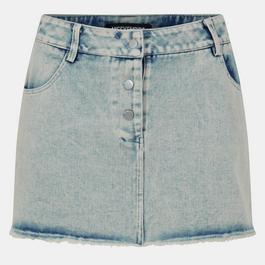 Missy Empire Washed Denim Mini Skirt