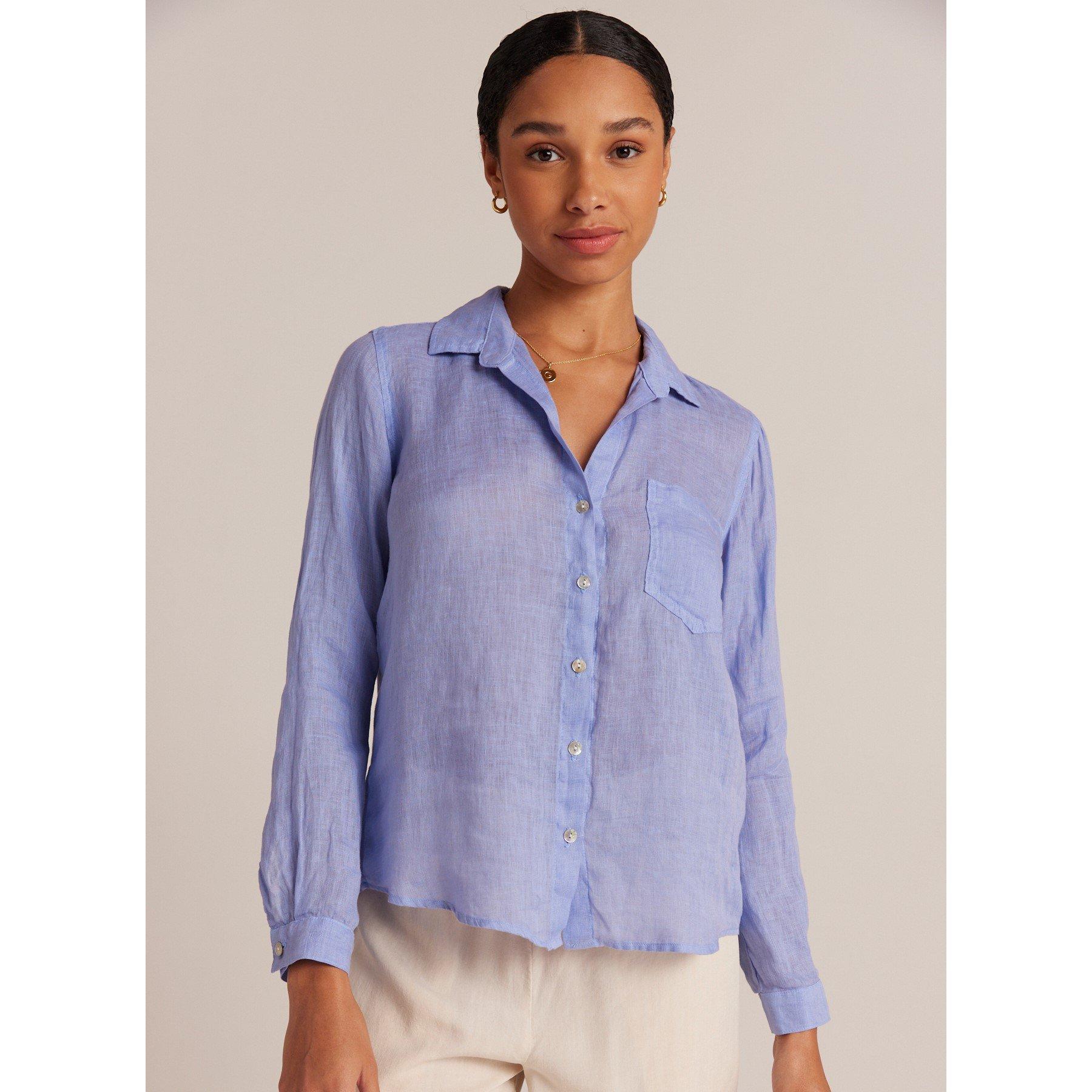 Peri Blue - Bella Dahl - Women's Long-Sleeve Plain Shirt - 2