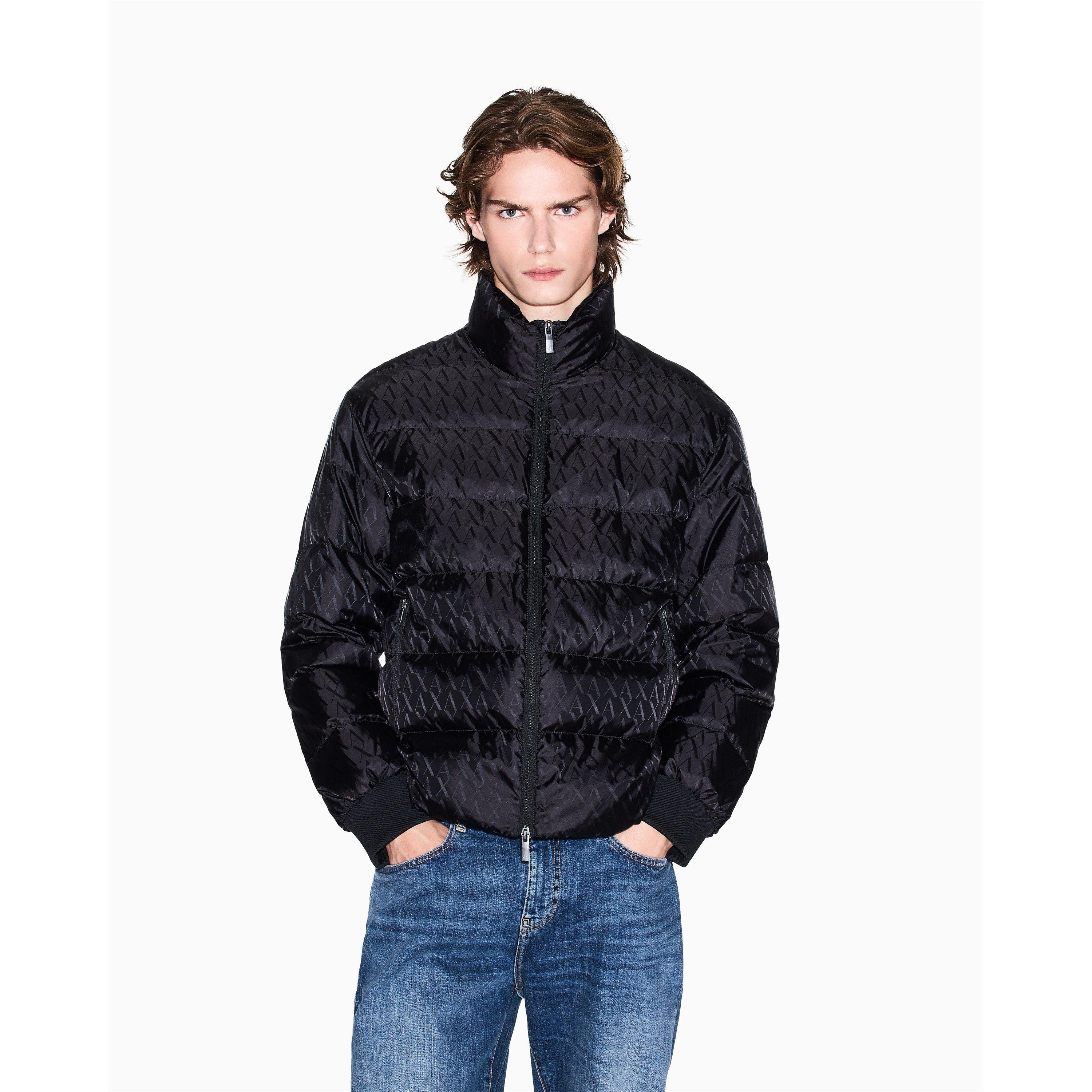Armani Exchange Men's Down Short Puffer Jacket - Black - XL