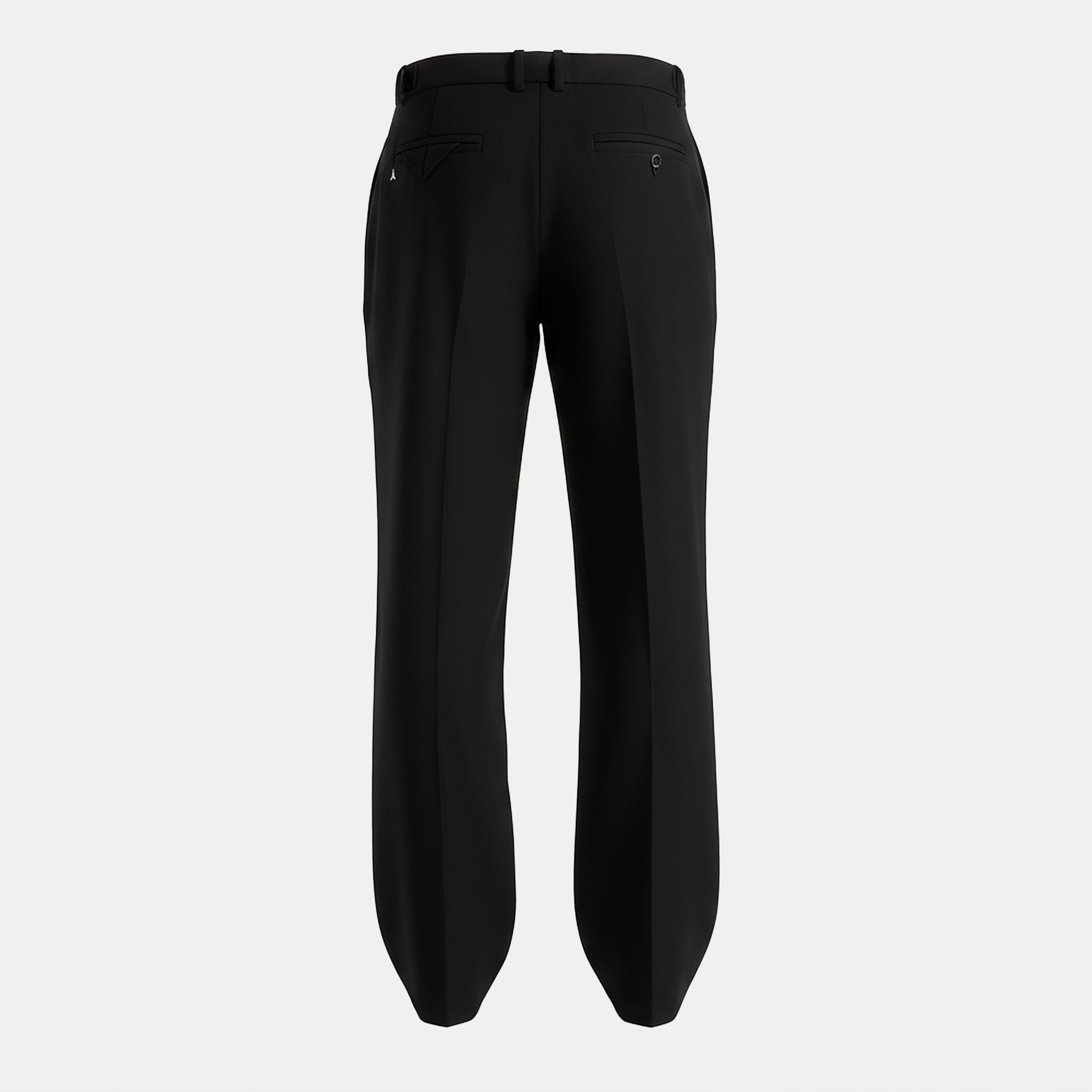 Black - Maniere De Voir - Women’s Relaxed Fit Pleated Tailored Trousers - 2