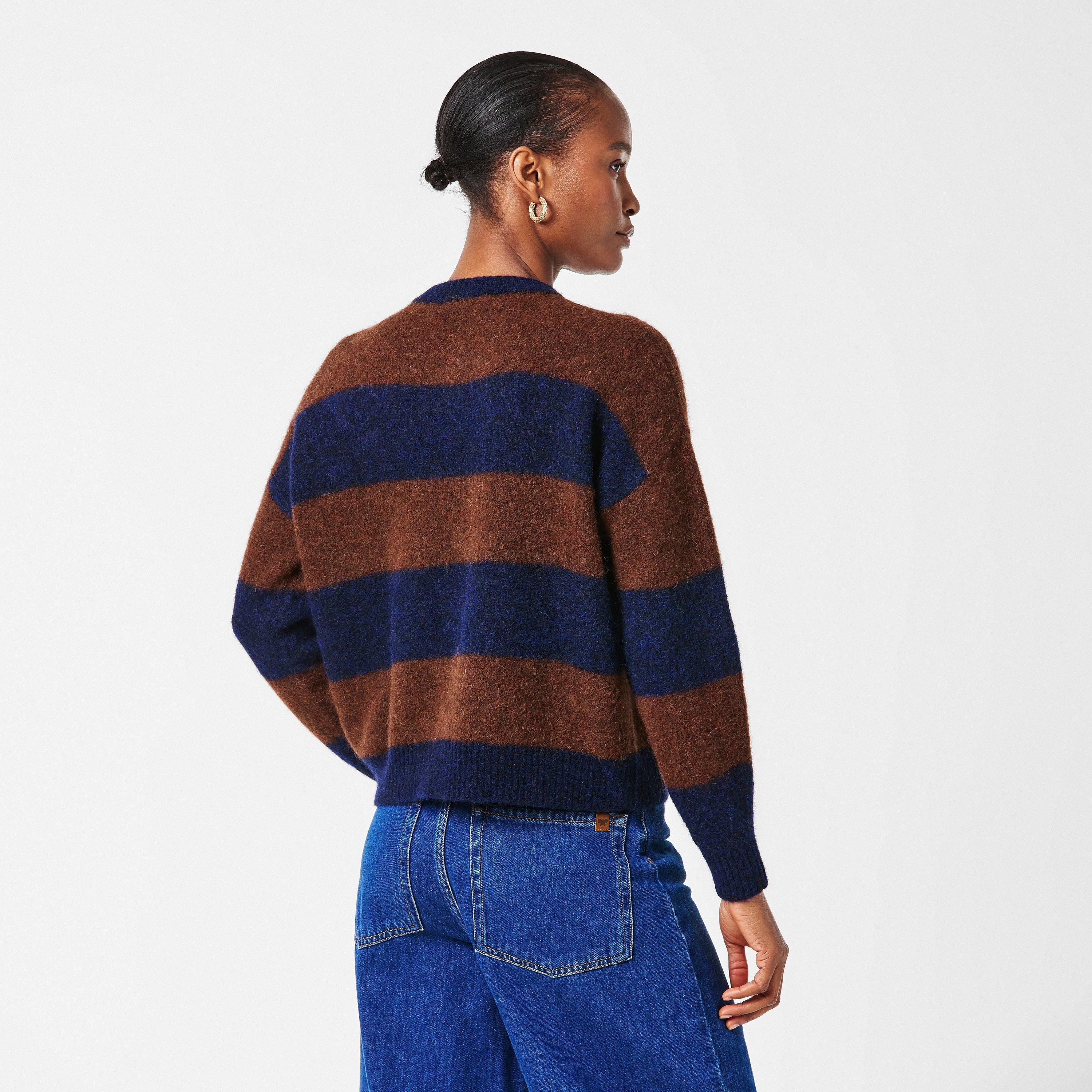 Wine-Coloured - Weekend Max Mara - Women's Tuono Crew Neck Jumper - 4