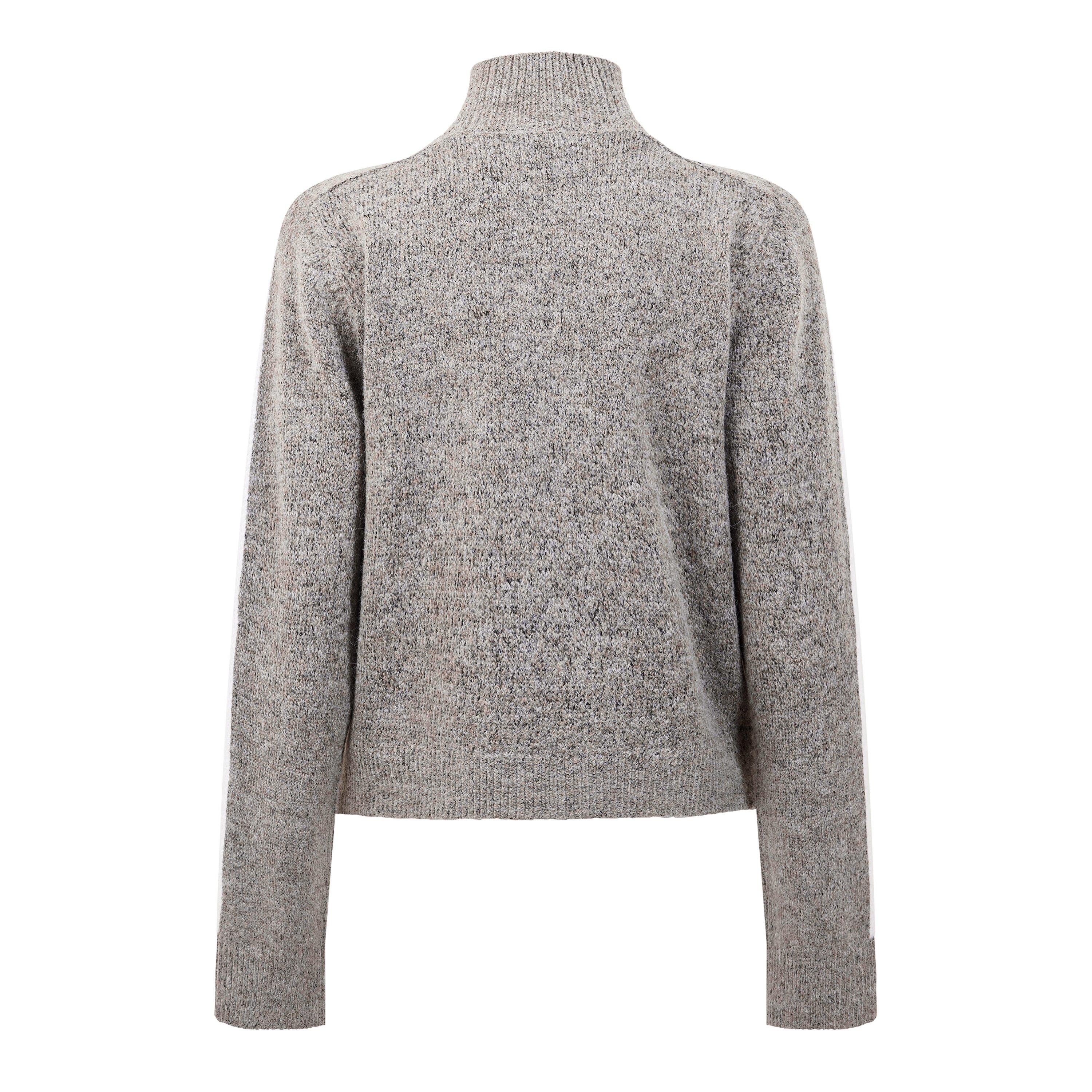 Oatmeal - Jack Wills - JW Striped Knit Zip Ld64 - 2