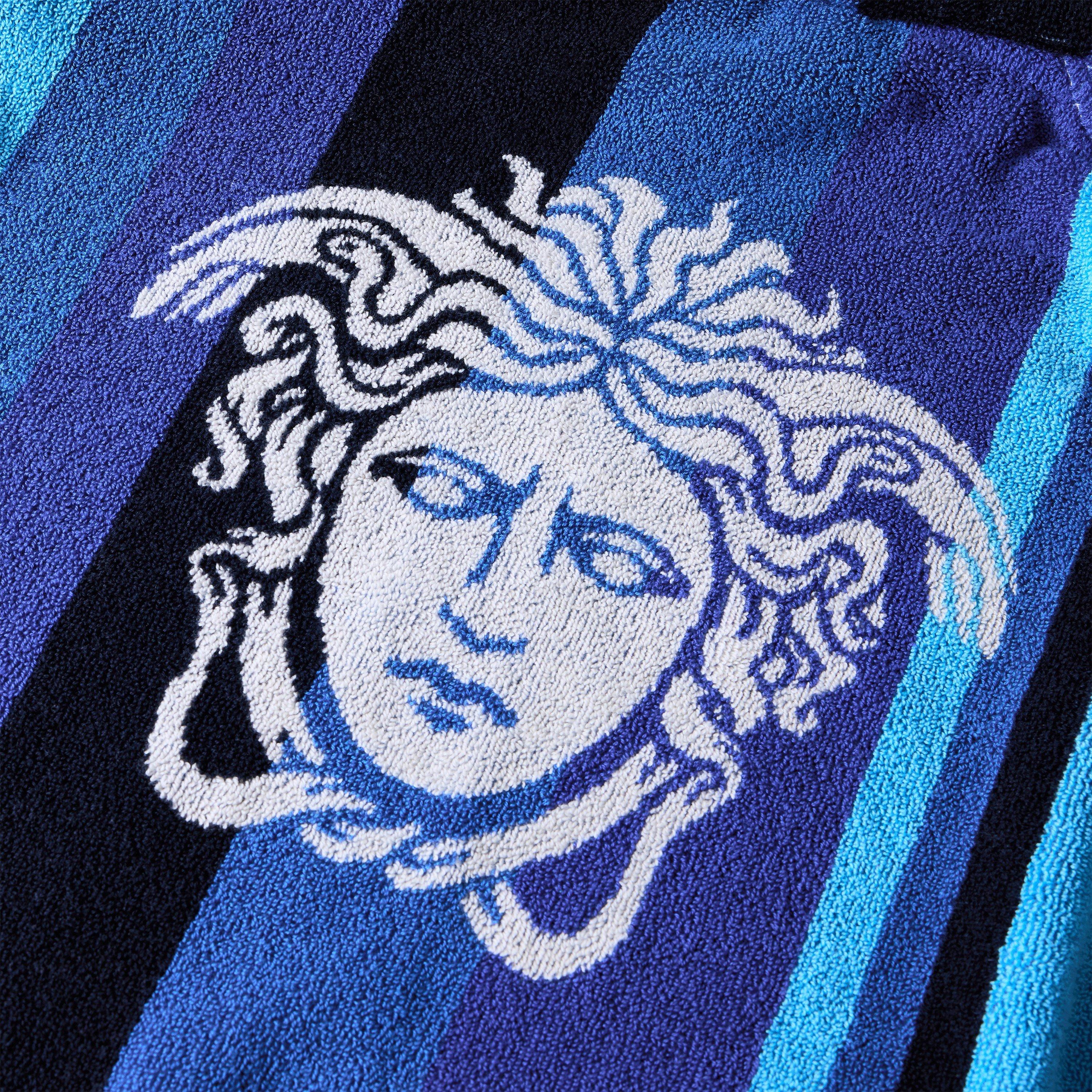 Cobalt Blue - Versace Home - V Stripe Terry Robe 64 - 3