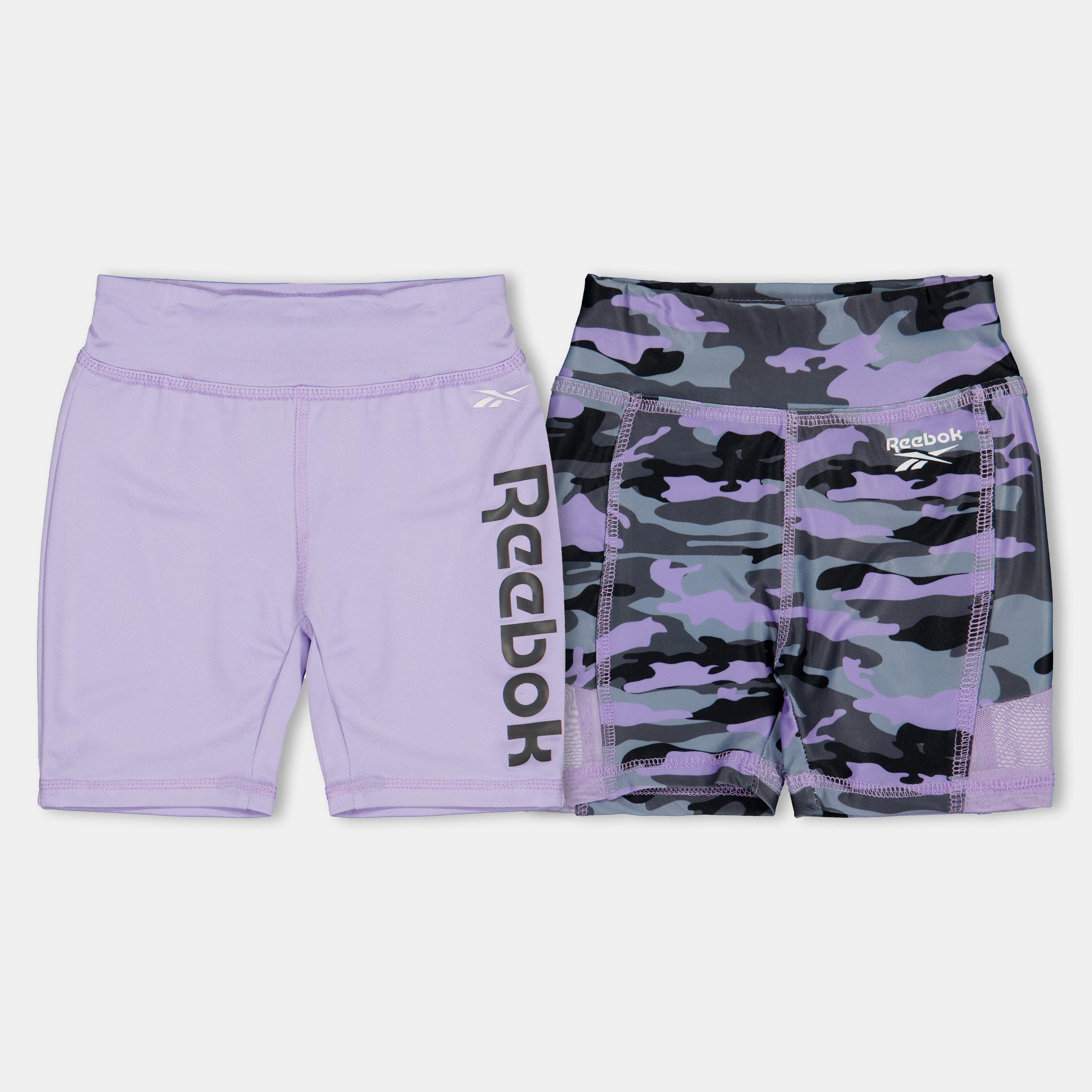 Lavender - Reebok - Camo Jersey Jogger Shorts - 1