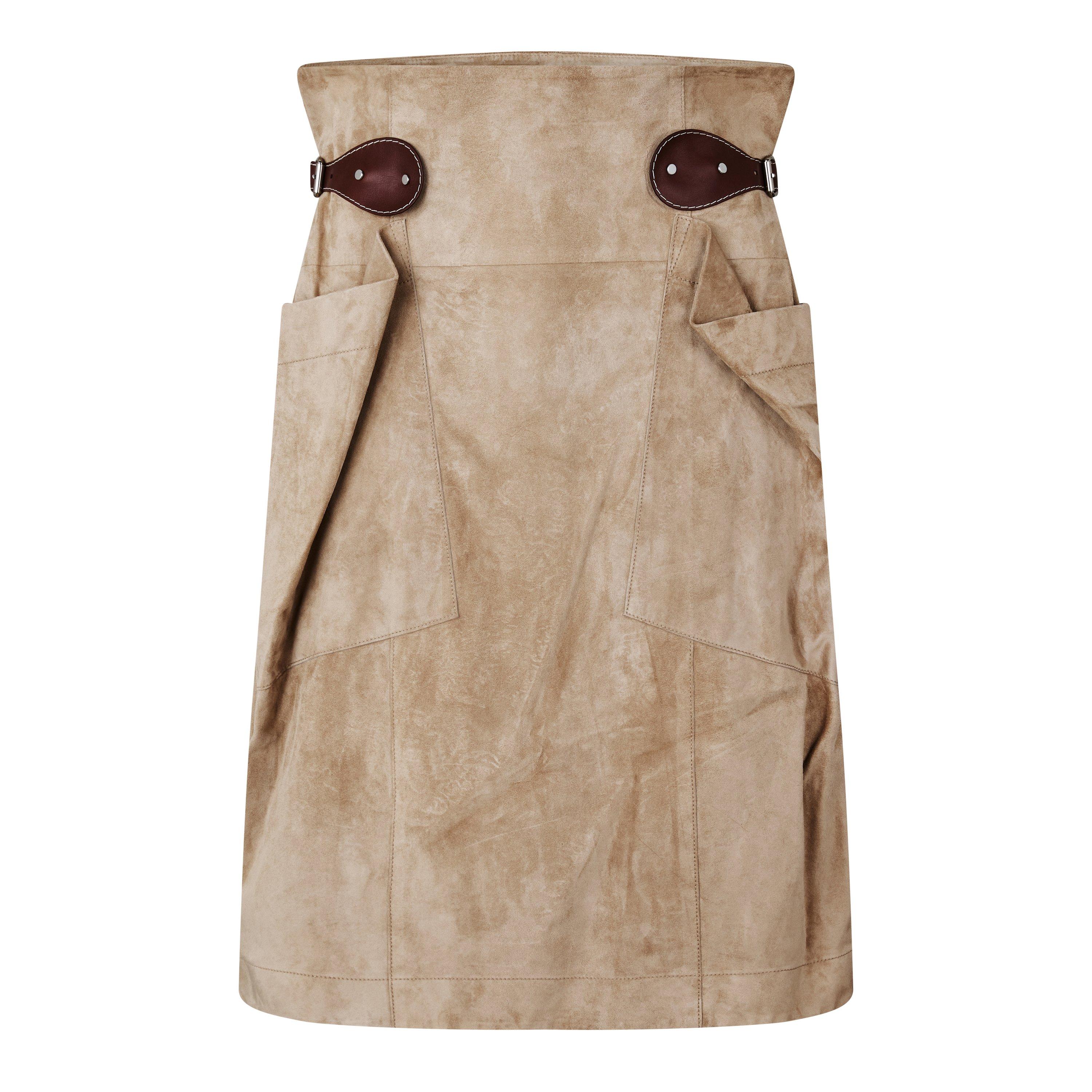 Camel - Bottega Veneta - Women's Midi Skirt - 1