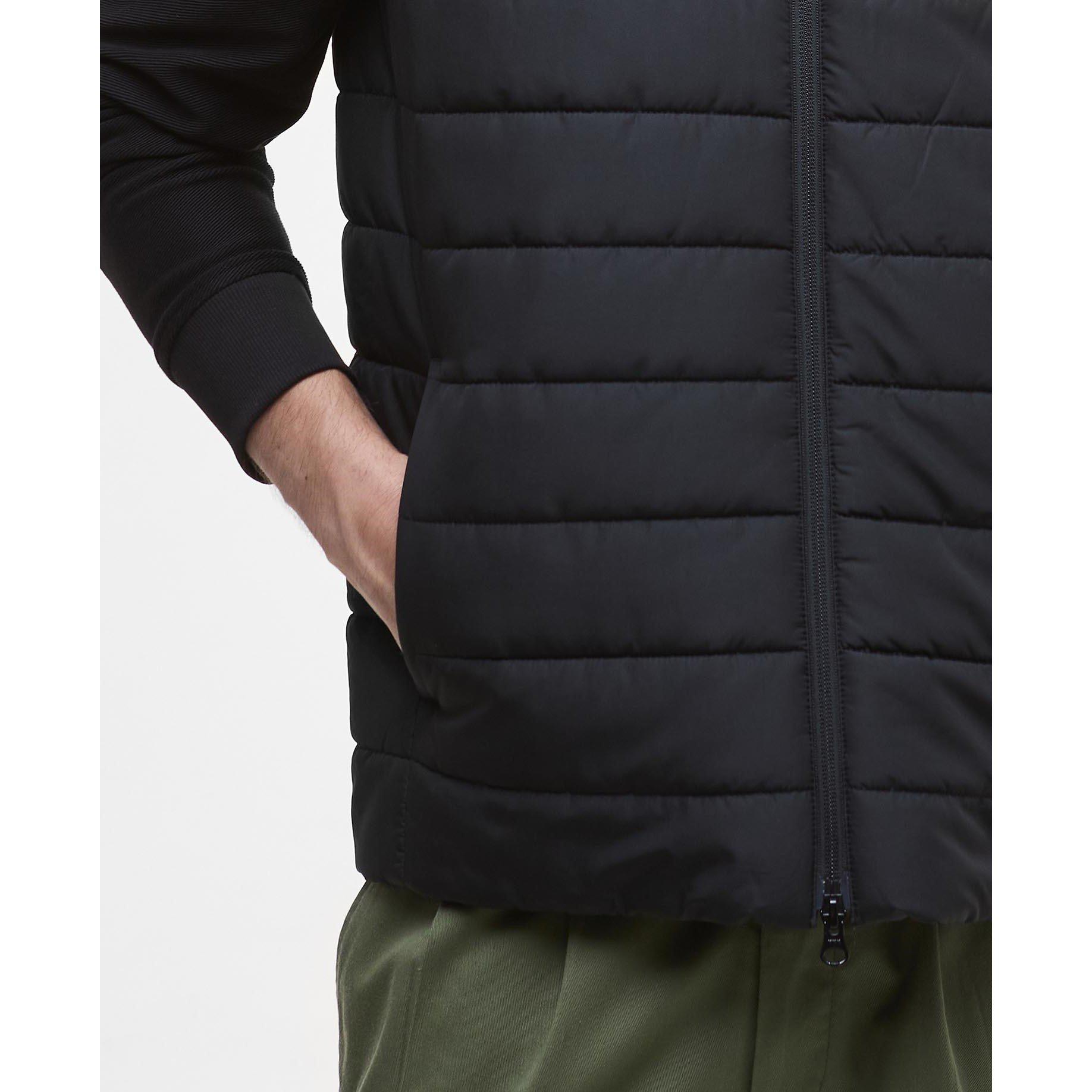 Black BK11 - Barbour International - Men's Aldon Quilted Sleeveless Slim Fit Gilets - 5