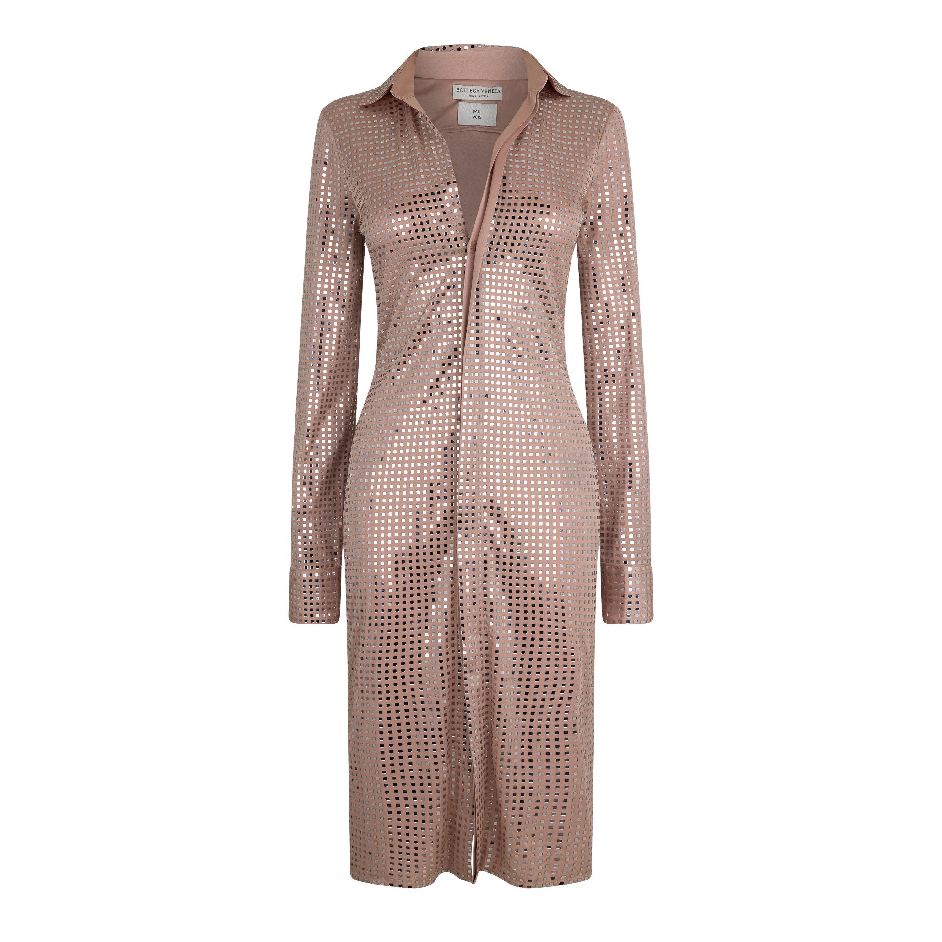 Bottega Veneta Women's Structured Shirt Dress - Skin - Size 6 (38)