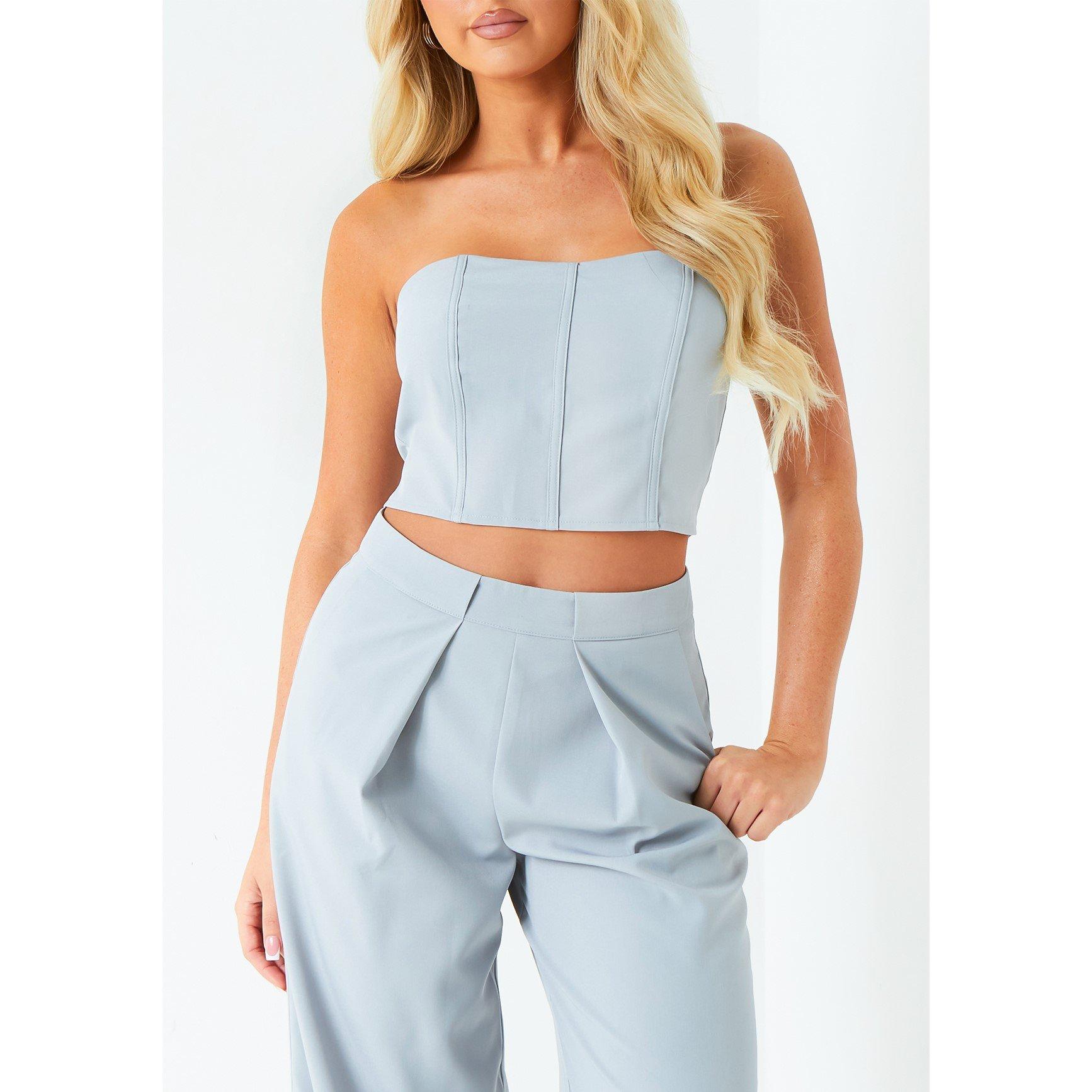 Grijs - Missy Empire - Corset Top - 3