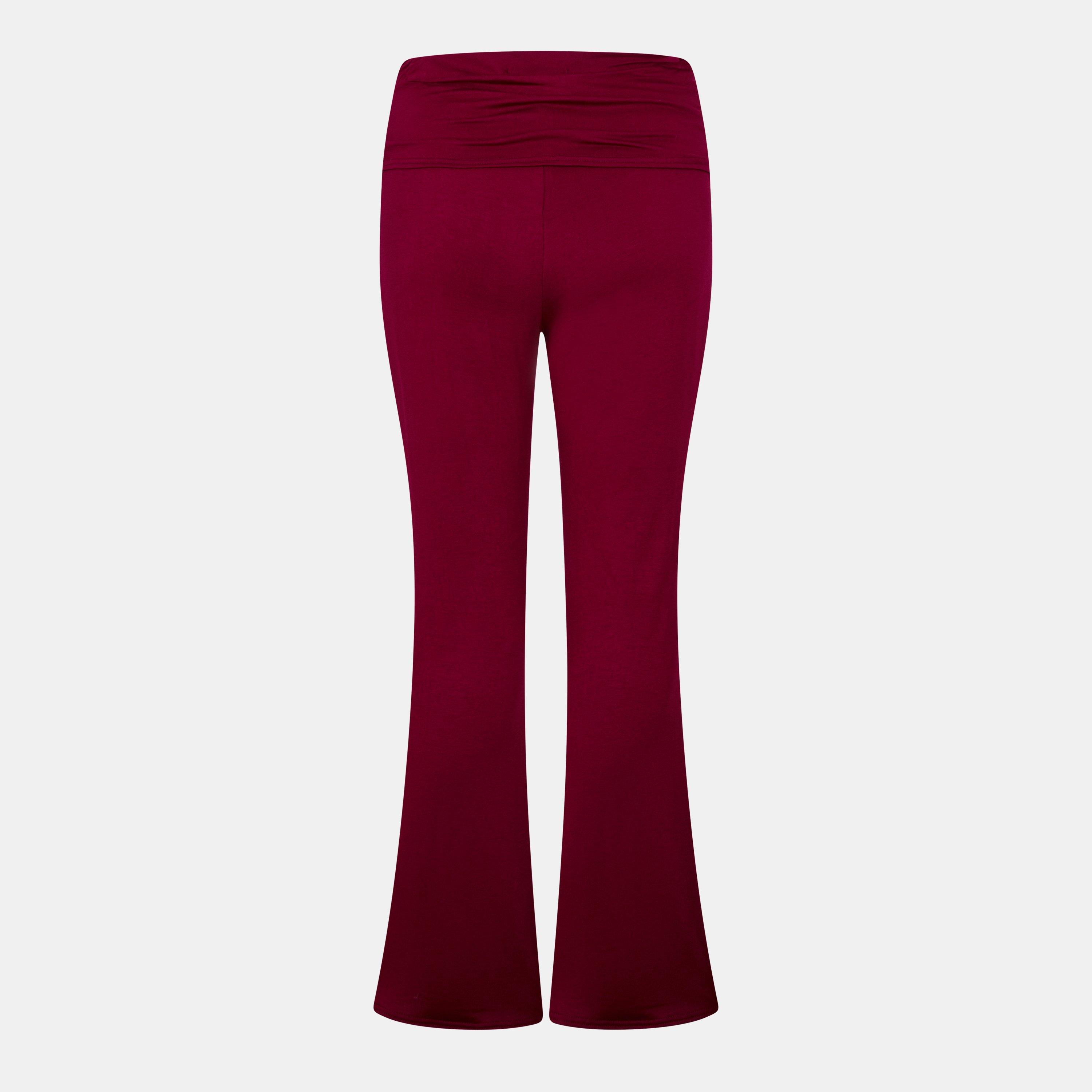 Vinho - Missy Empire - Ruched Front Fold Over Trouser - 2